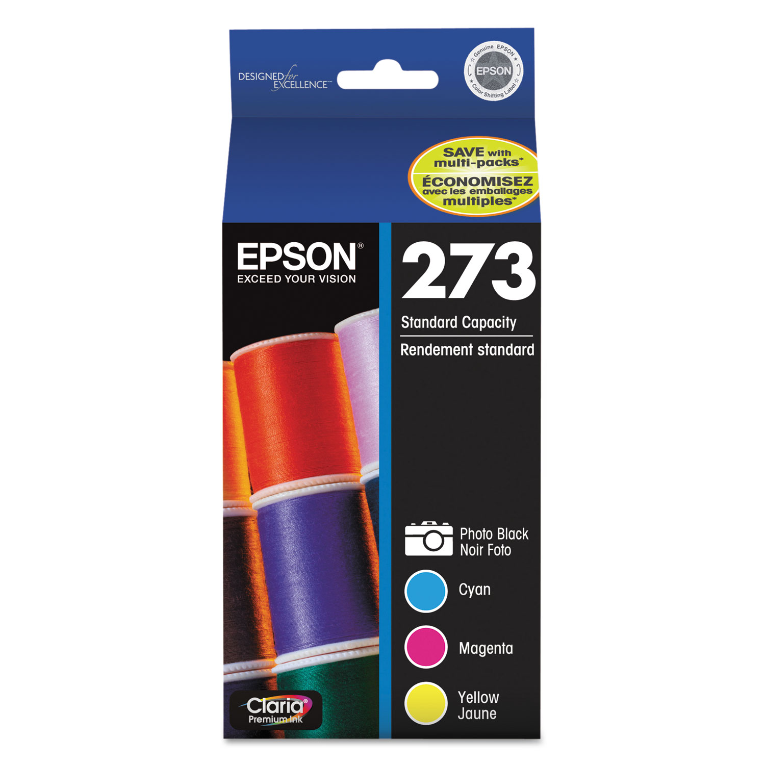  Epson T273520-S T273520S (273) Claria Ink, 300 Page-Yield, Tri-Color (EPST273520S) 