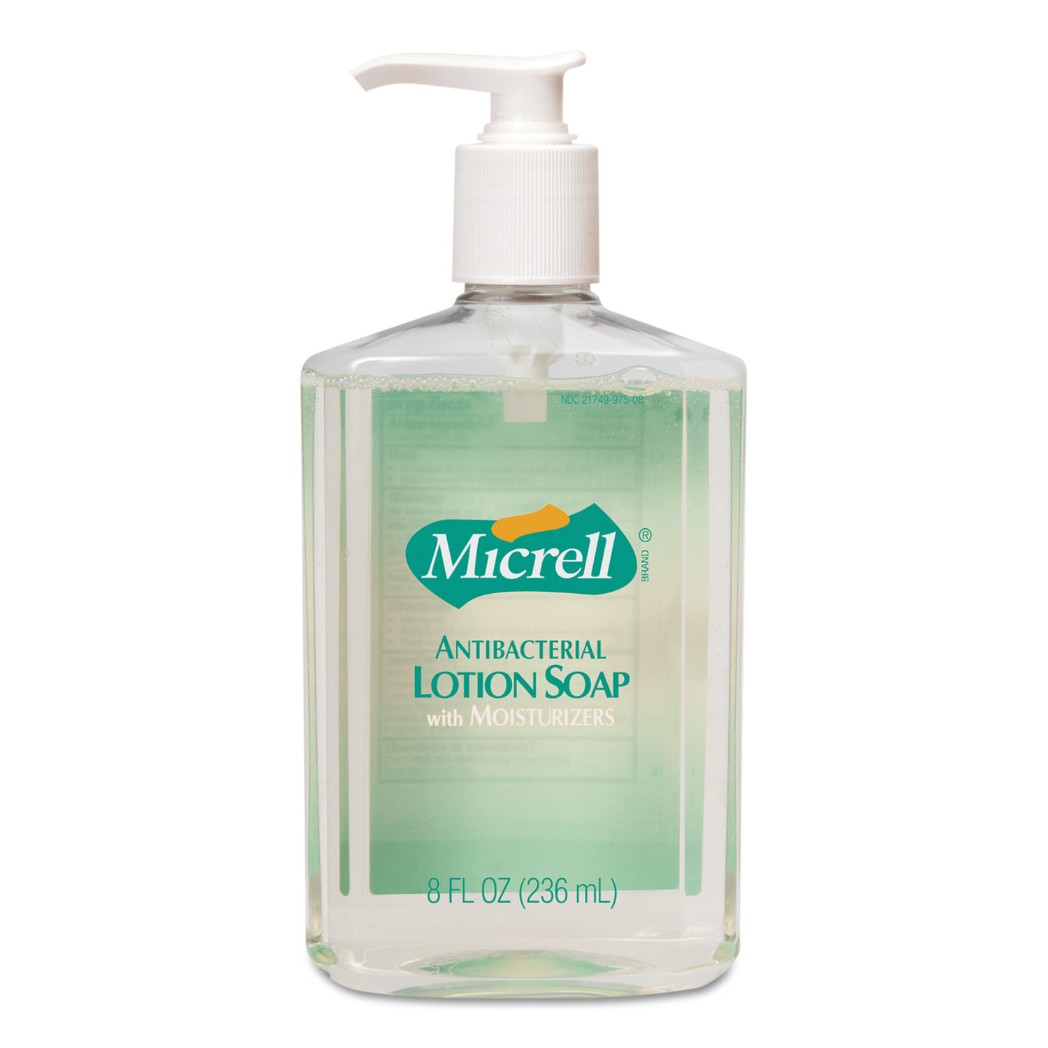 Antibacterial Lotion Soap, Light Scent, 8oz Pump, 12/Carton