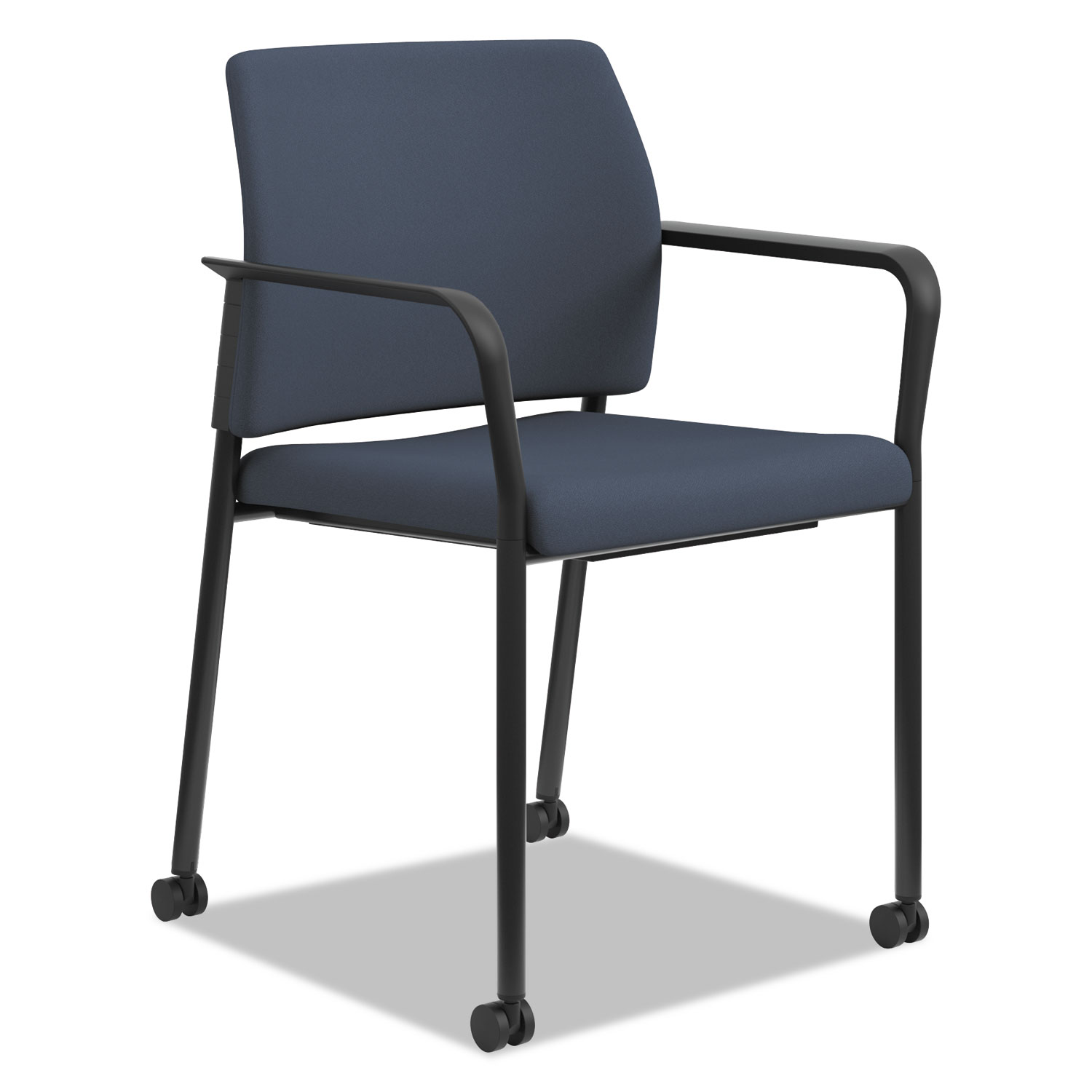 Accommodate™ Series Guest Chair with Fixed Arms, Cerulean Fabric