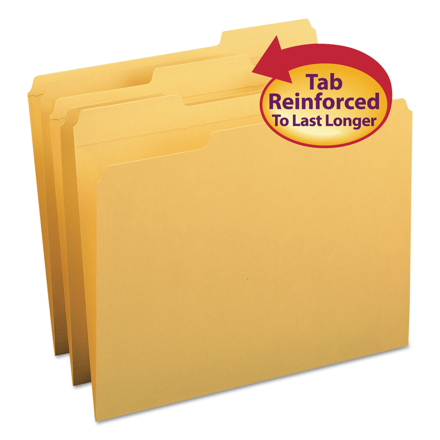  Smead 12234 Reinforced Top Tab Colored File Folders, 1/3-Cut Tabs, Letter Size, Goldenrod, 100/Box (SMD12234) 