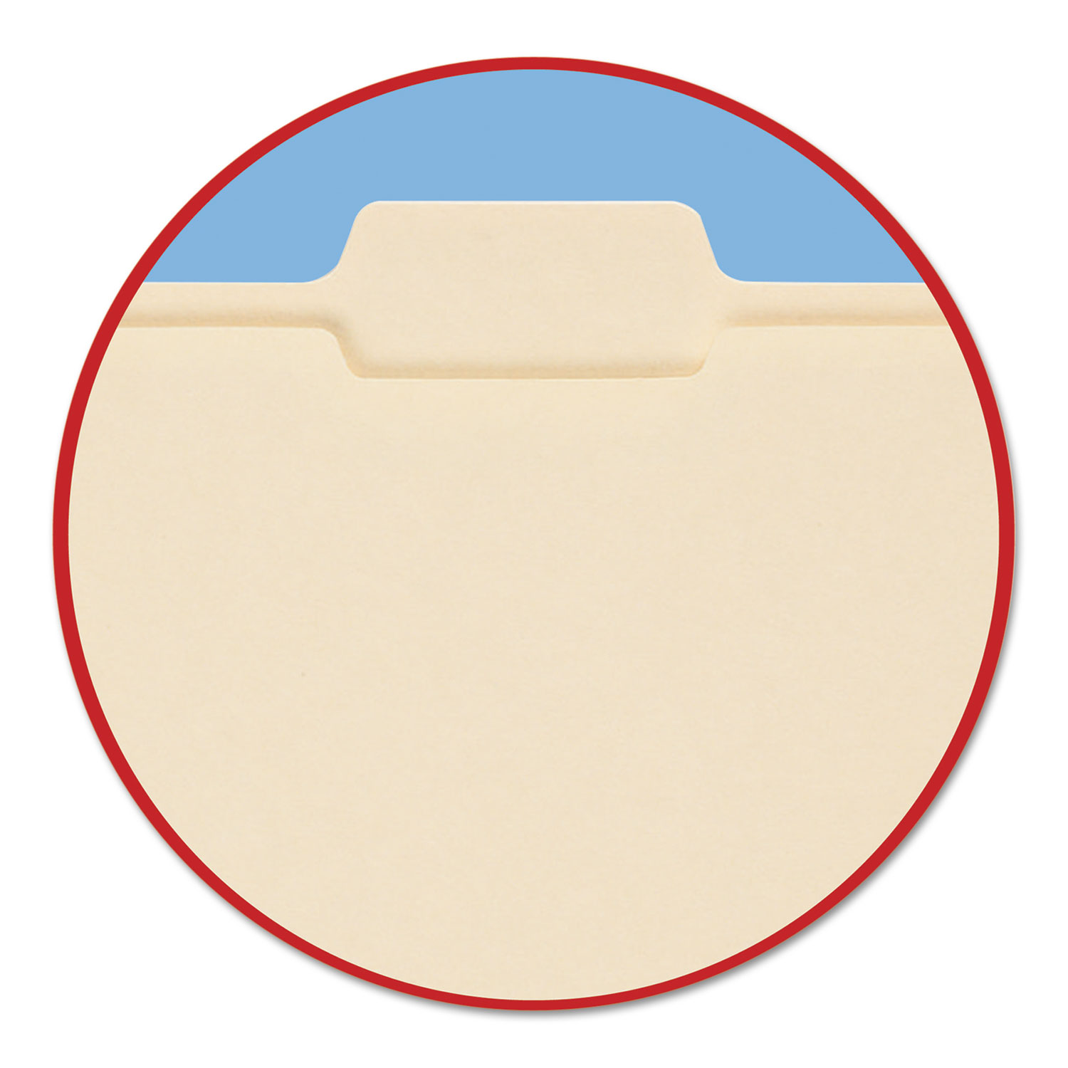 Reinforced Tab Manila File Folders, 1/5Cut Tabs Assorted, Letter Size, 0.75" Expansion, 11pt