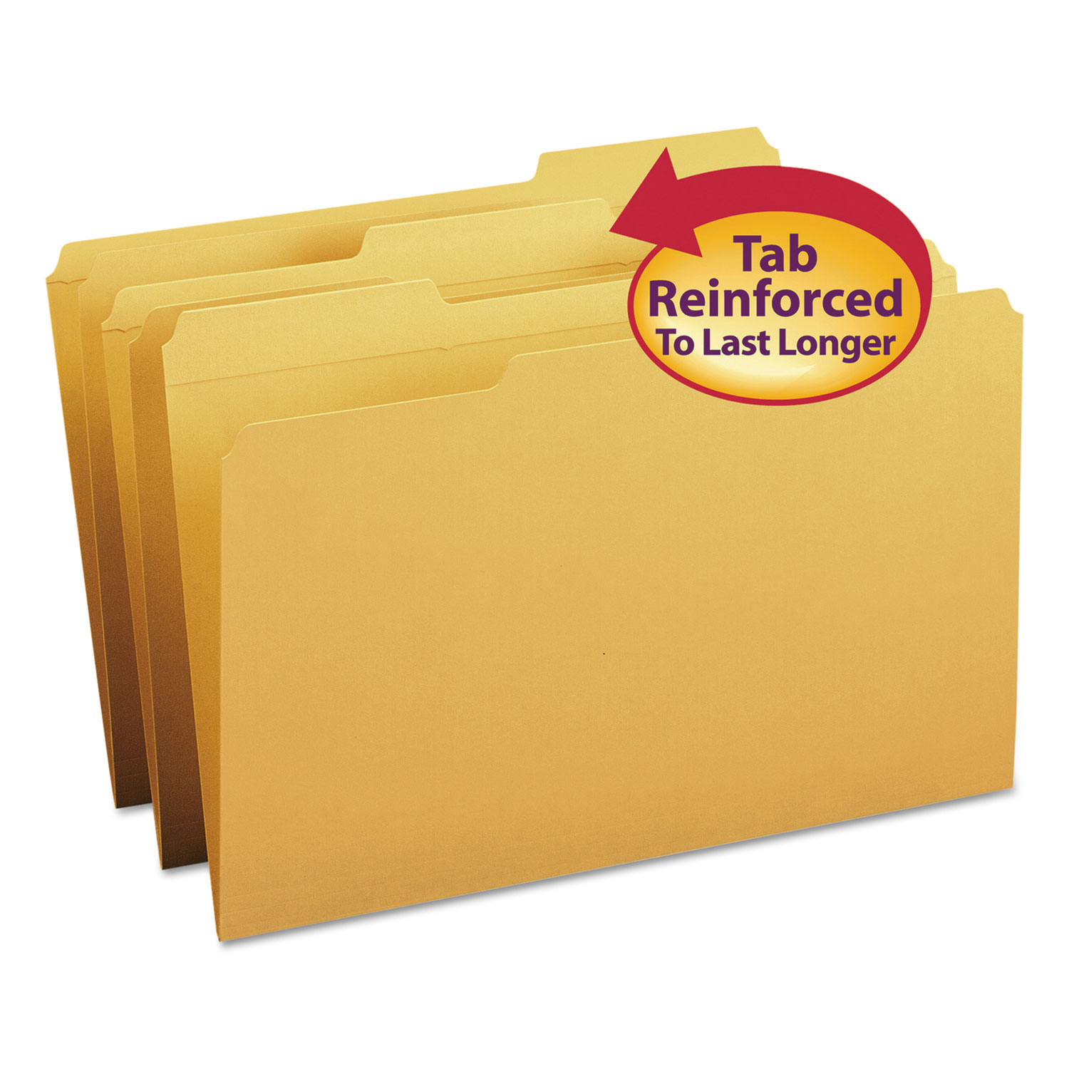  Smead 17234 Reinforced Top Tab Colored File Folders, 1/3-Cut Tabs, Legal Size, Goldenrod, 100/Box (SMD17234) 