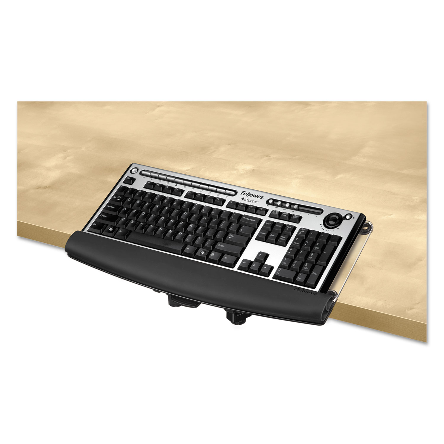 I-Spire Series Desktop Edge Keyboard Lift, 18 4/9 x 8 3/8, Black/Gray