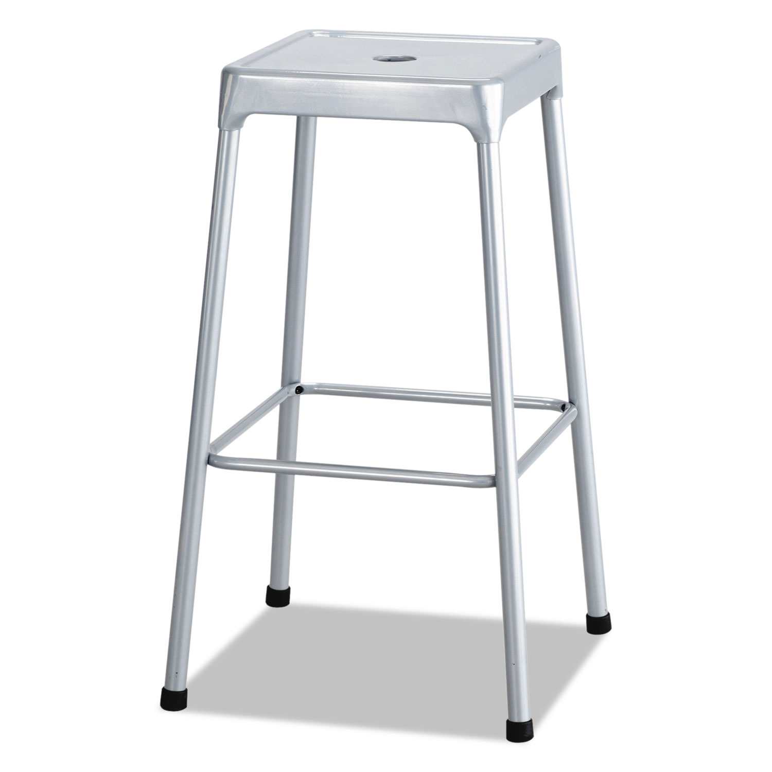  Safco 6606SL Bar-Height Steel Stool, 29 Seat Height, Supports up to 250 lbs., Silver Seat/Silver Back, Silver Base (SAF6606SL) 