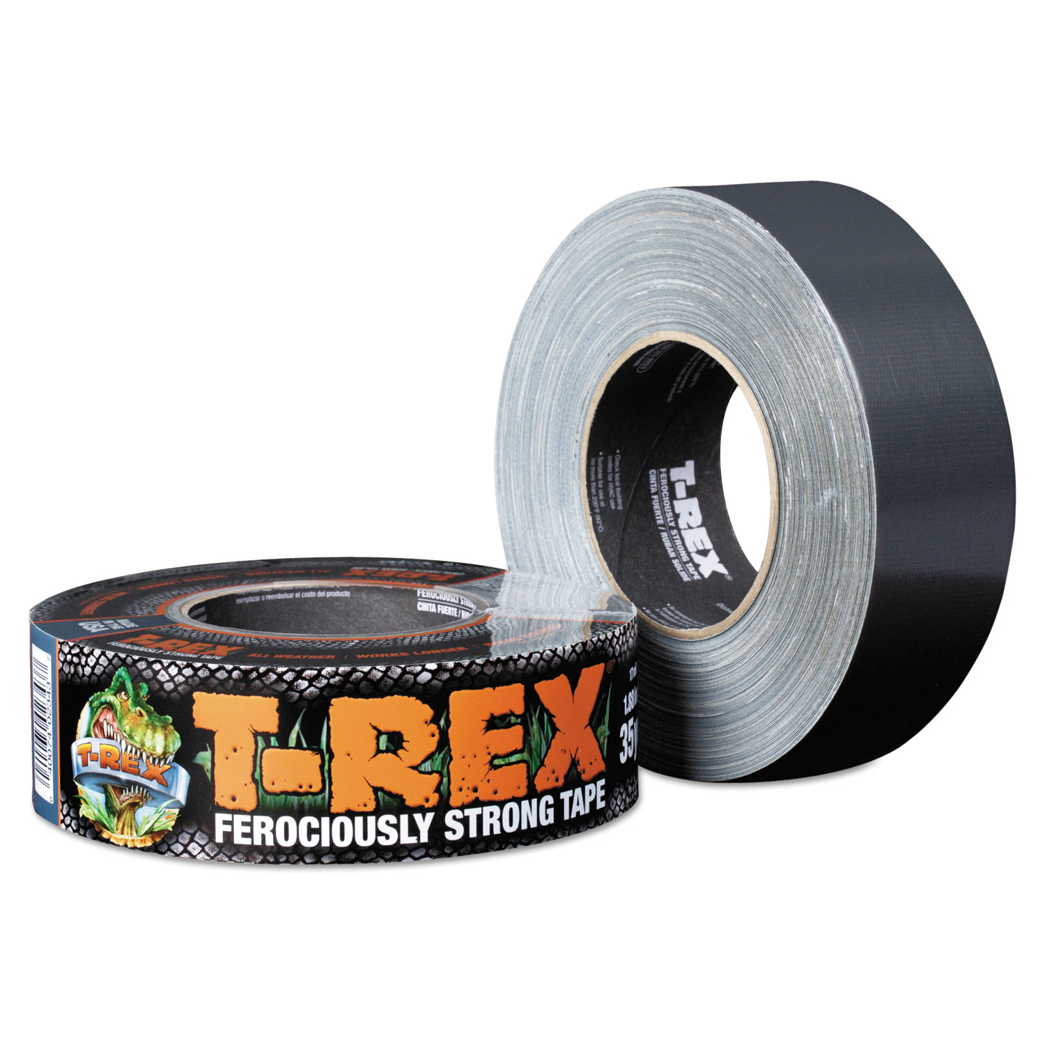 T-Rex Duct Tape, 17 mil, 1.88 x 35 yds, 3 Core, Silver