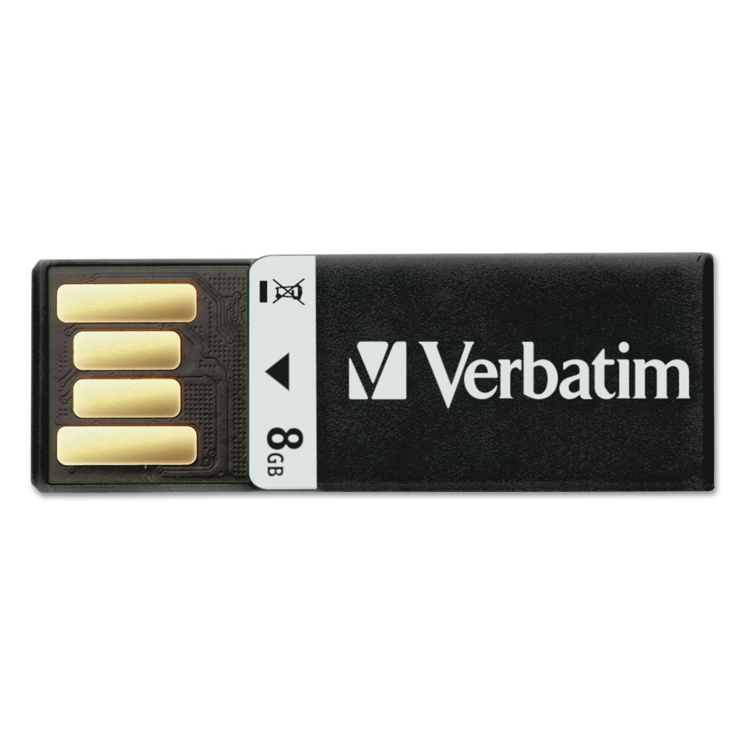 Clip-It USB 2.0 Flash Drive, 8GB, Black