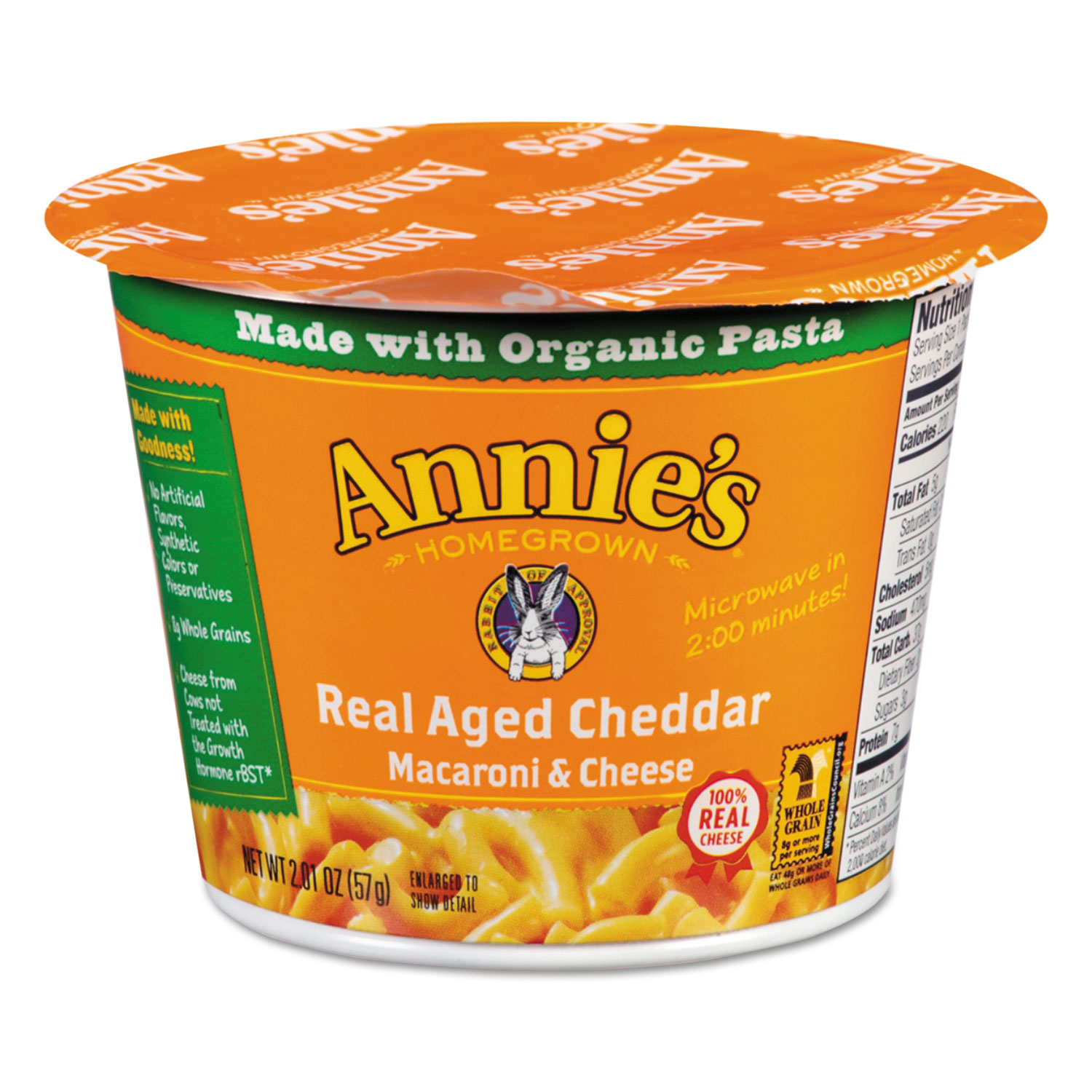  Annie's Homegrown ANS00058 Aged Cheddar Mac and Cheese, 2.01 oz Cup, 12/Carton (ANI00058) 