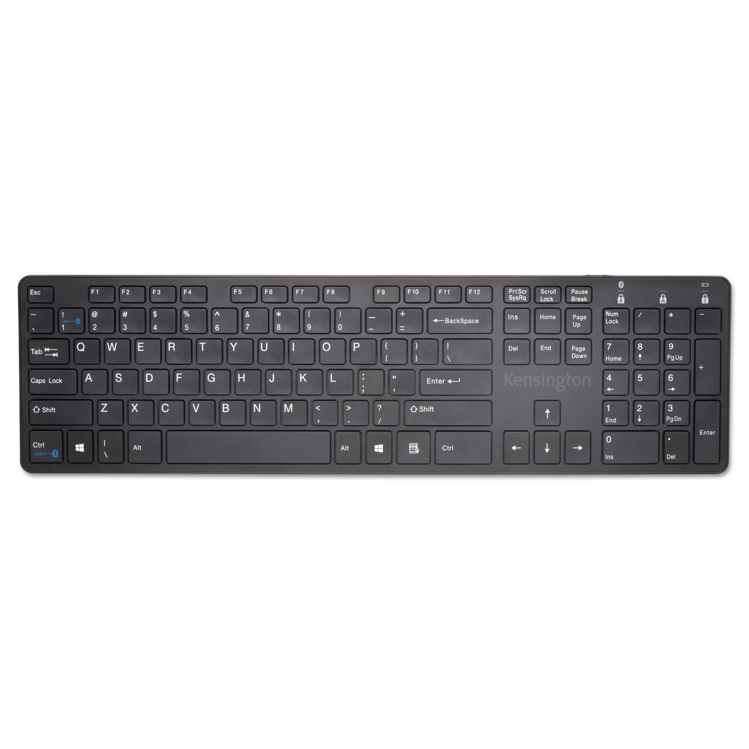 KP400 Switchable Keyboard, 17 1/2 x 4 9/10 x 7/10, Black