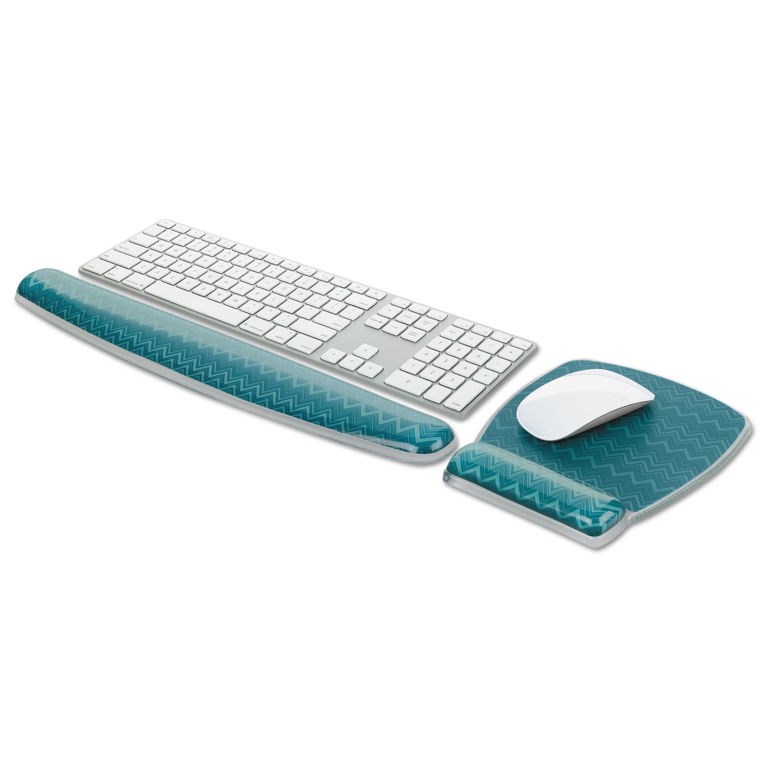 Fun Design Clear Gel Keyboard Wrist Rest, 2 3/4 x 18, Chevron Design