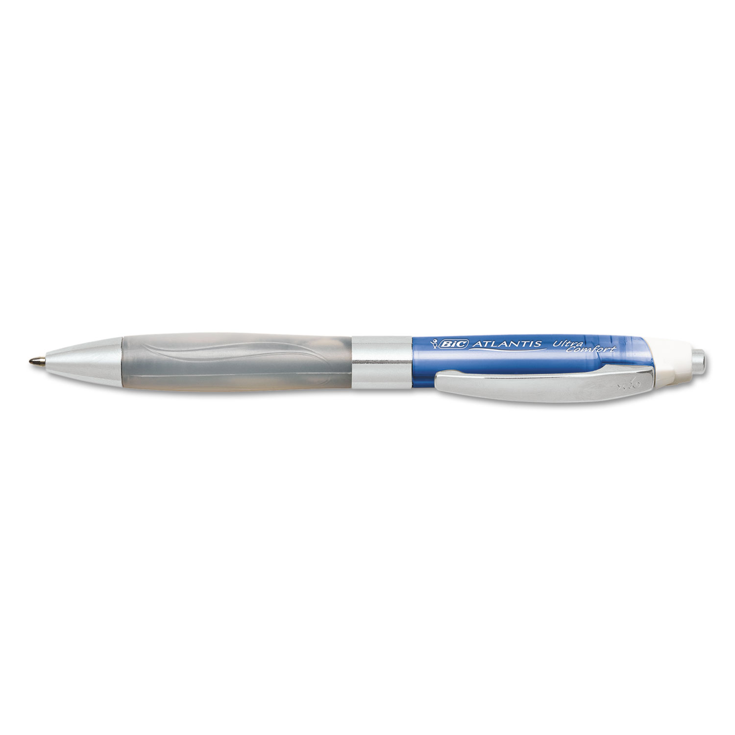 Atlantis Ultra Comfort Retractable Ballpoint Pen, Medium, Blue