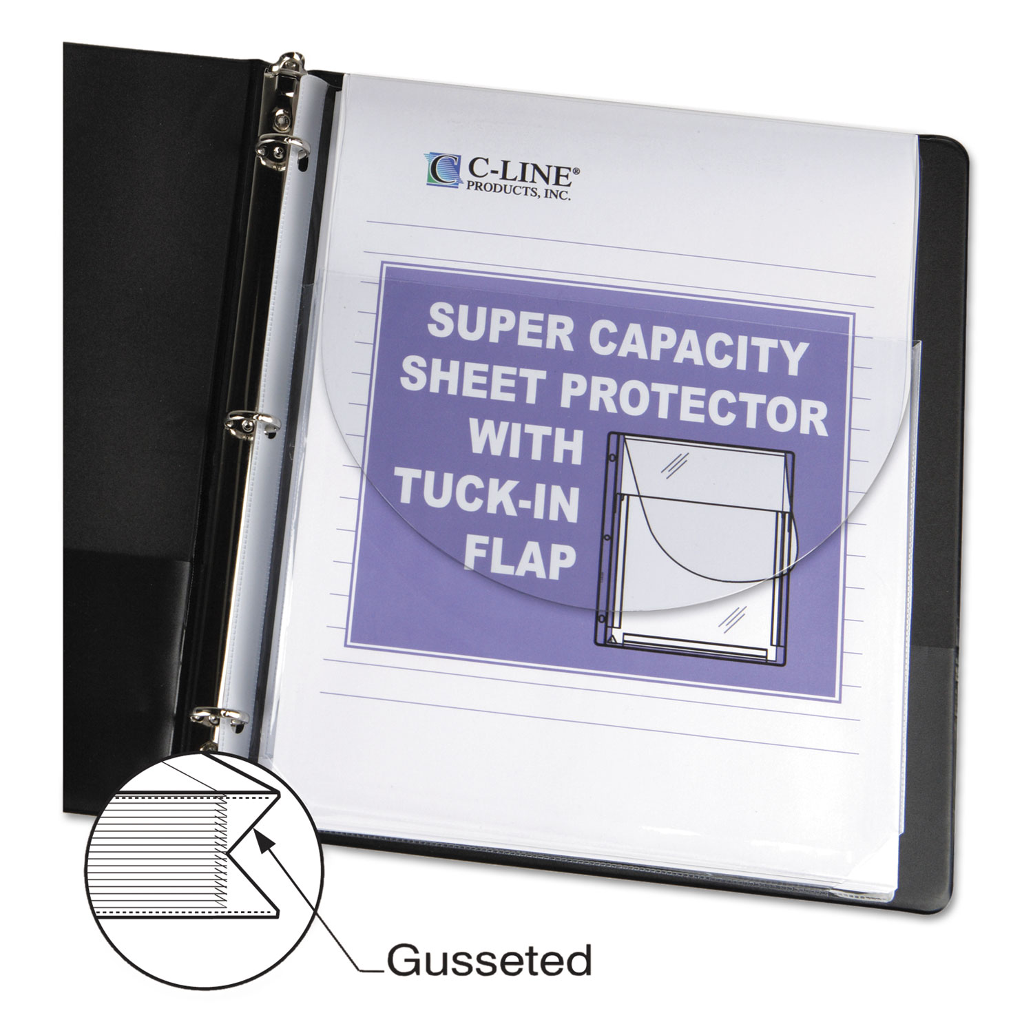 Super Capacity Sheet Protector with Tuck-In Flap, 200, Letter Size, 10/Pack