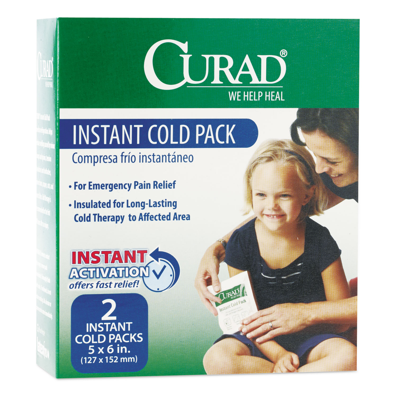  Curad CUR961R Instant Cold Pack, 2/Box (MIICUR961R) 