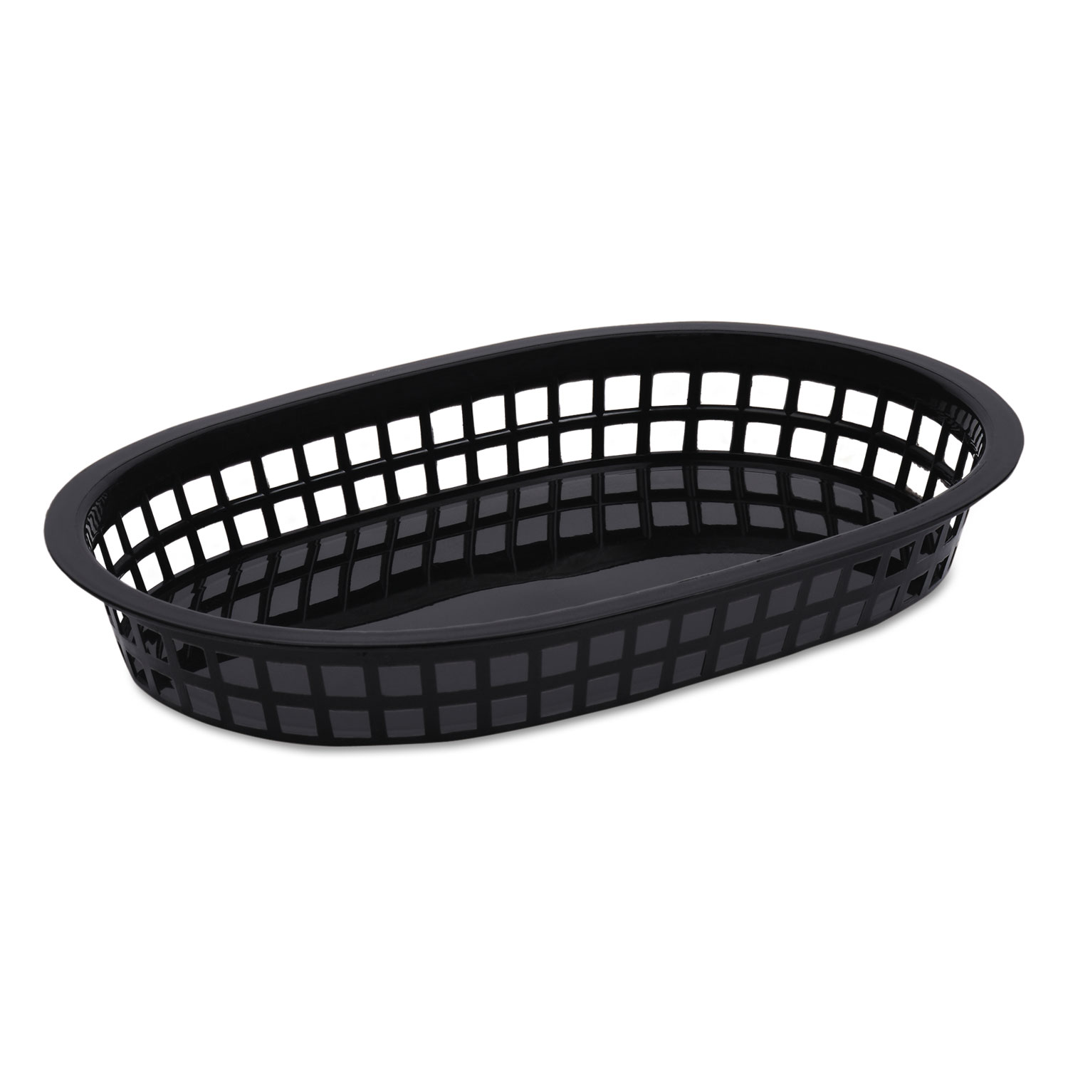 Food Basket, Black, Plastic, Large, 6 7/8 x 1 3/8
