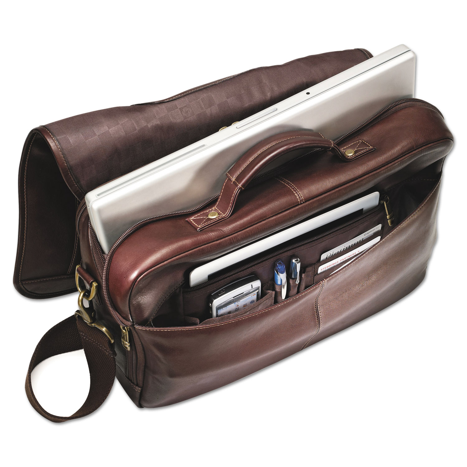 Leather Flapover Case, Fits Devices Up to 15.6
