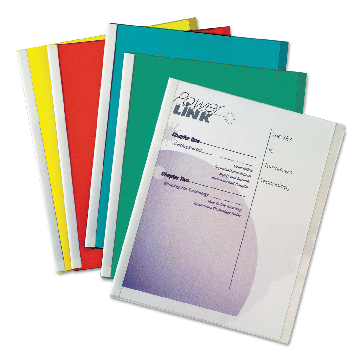  C-Line 32550 Report Covers with Binding Bars, Vinyl, Assorted, 8 1/2 x 11, 50/BX (CLI32550) 