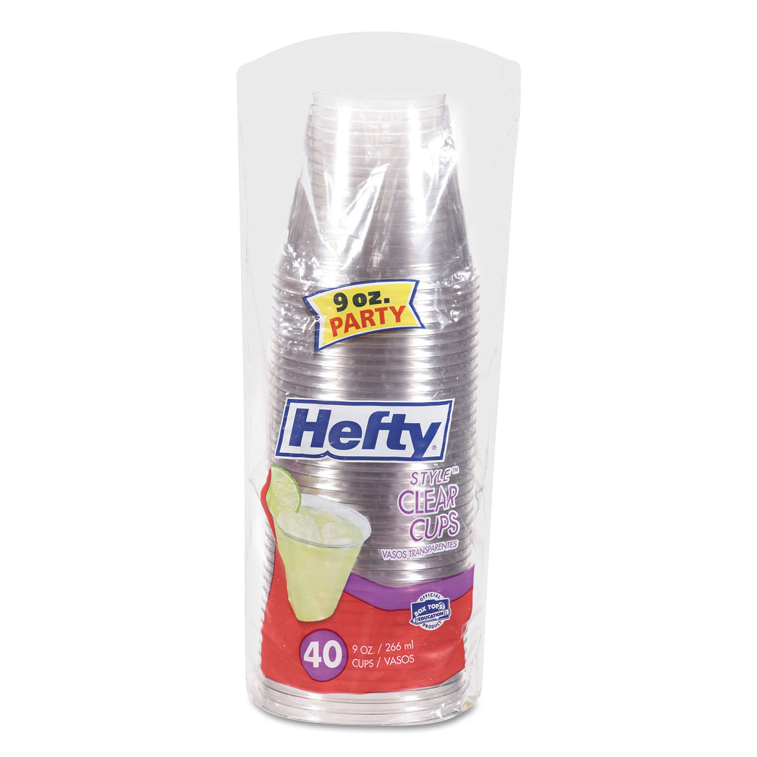  Hefty C21012 Crystal Clear Plastic Party Cups, 10 oz, Clear, 36/Pack (RFPC21012) 