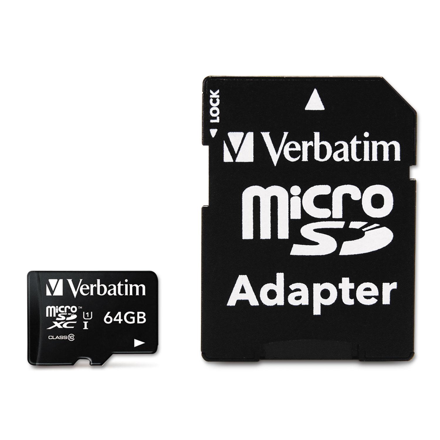 microSDXC Memory Card with SD Adapter, Class 10, 64GB