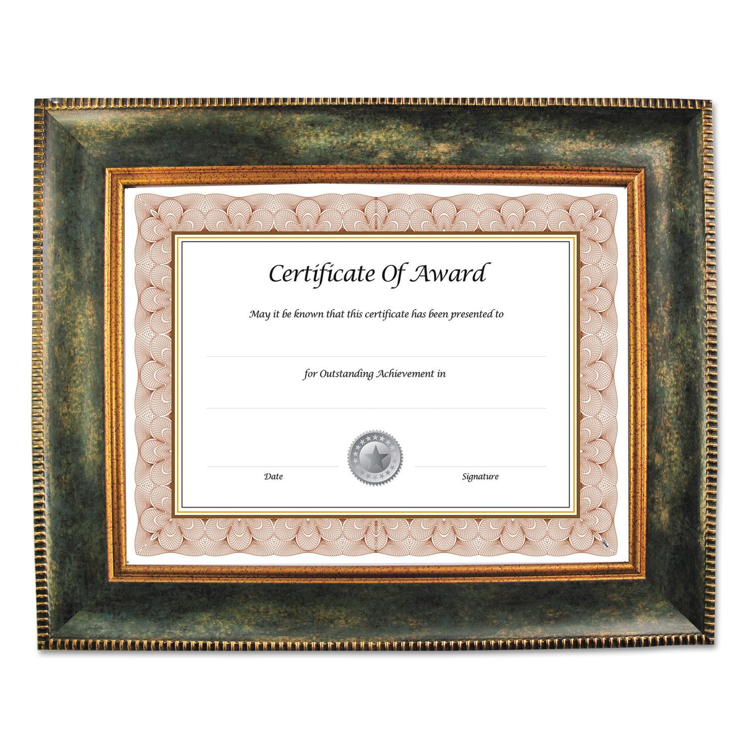 Executive Series Document and Photo Frame, 8 1/2 x 11, Brown Frame