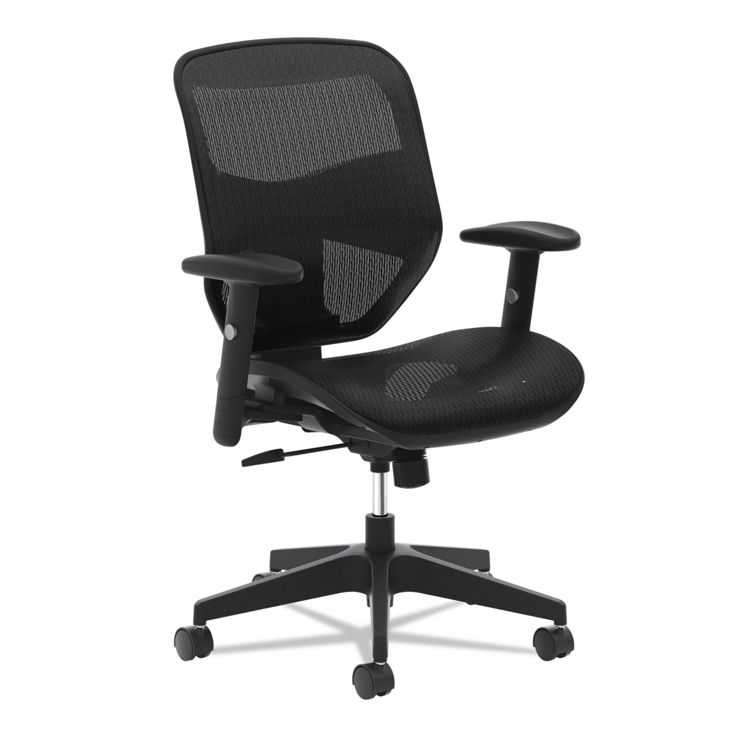 HON HVL534.MST3 VL534 Mesh High-Back Task Chair, Supports up to 250 lbs., Black Seat/Black Back, Black Base (BSXVL534MST3) 
