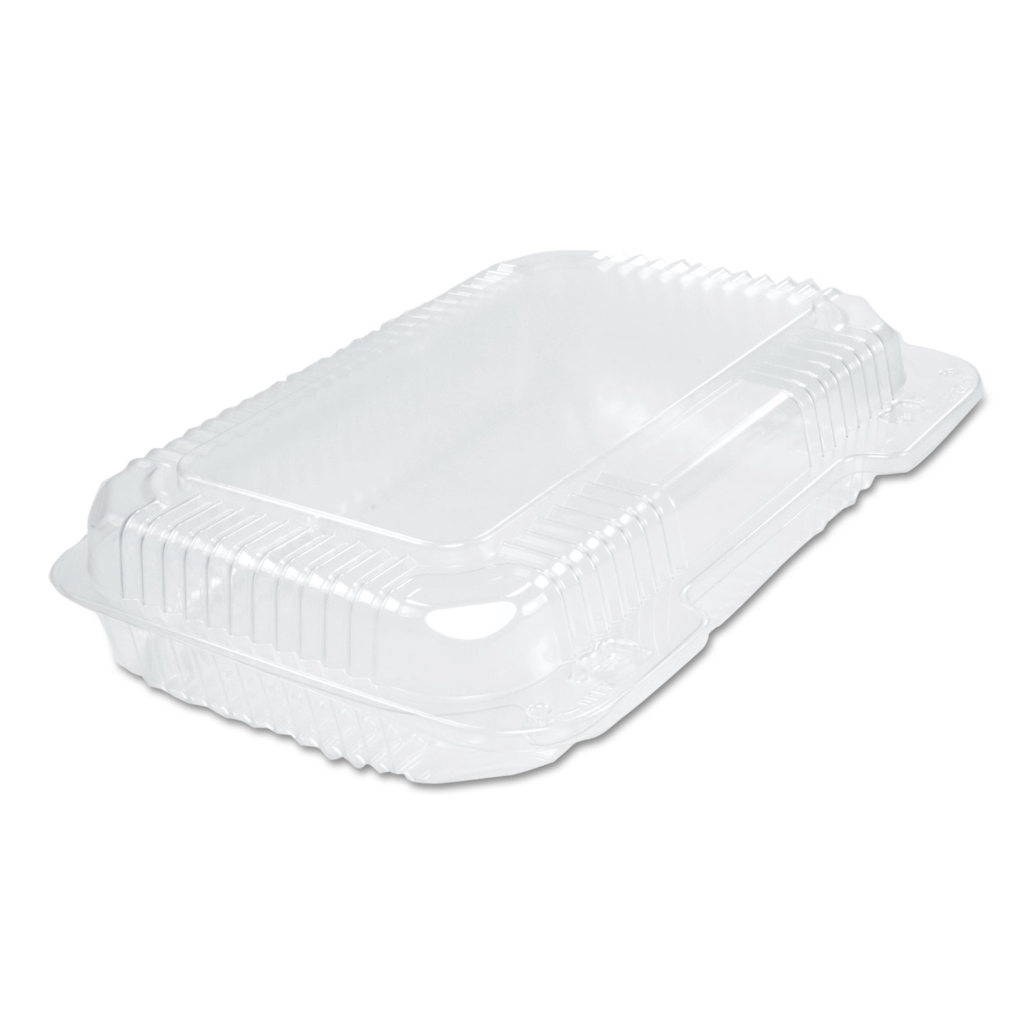 StayLock Clear Hinged Lid Containers, 6.8 x 9.4 x 2.1, Clear, Plastic, 125/Pack, 2 Packs/Carton