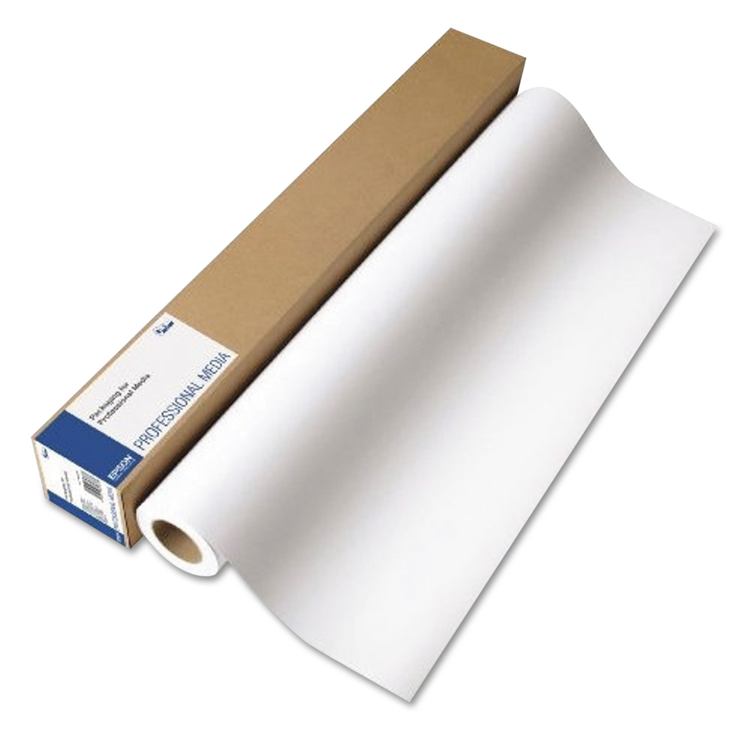  Epson S045188 Exhibition Fiber Paper Roll, 12 mil, 17 x 50 ft, Glossy White (EPSS045188) 