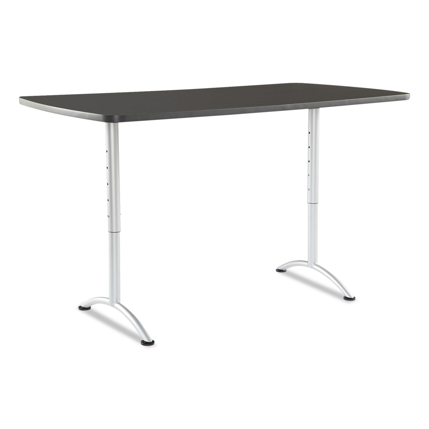  Iceberg 69327 ARC Sit-to-Stand Tables, Rectangular Top, 36w x 72d x 30-42h, Graphite/Silver (ICE69327) 