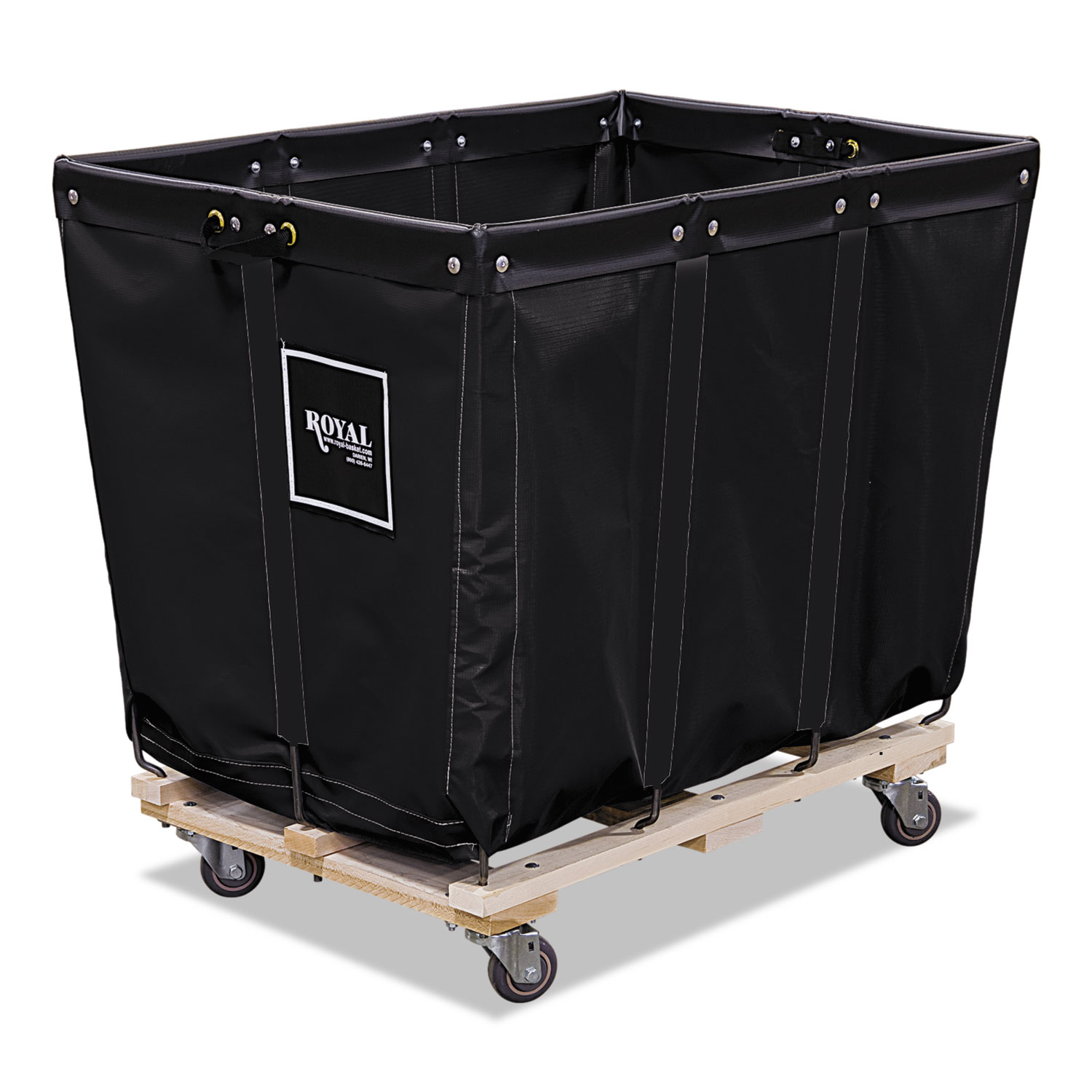 Permanent Liner Truck, Synthetic Fabric, 8-Bushel, 9.96 cu ft Bin, 22" x 23" x 29.5", Black/Natural