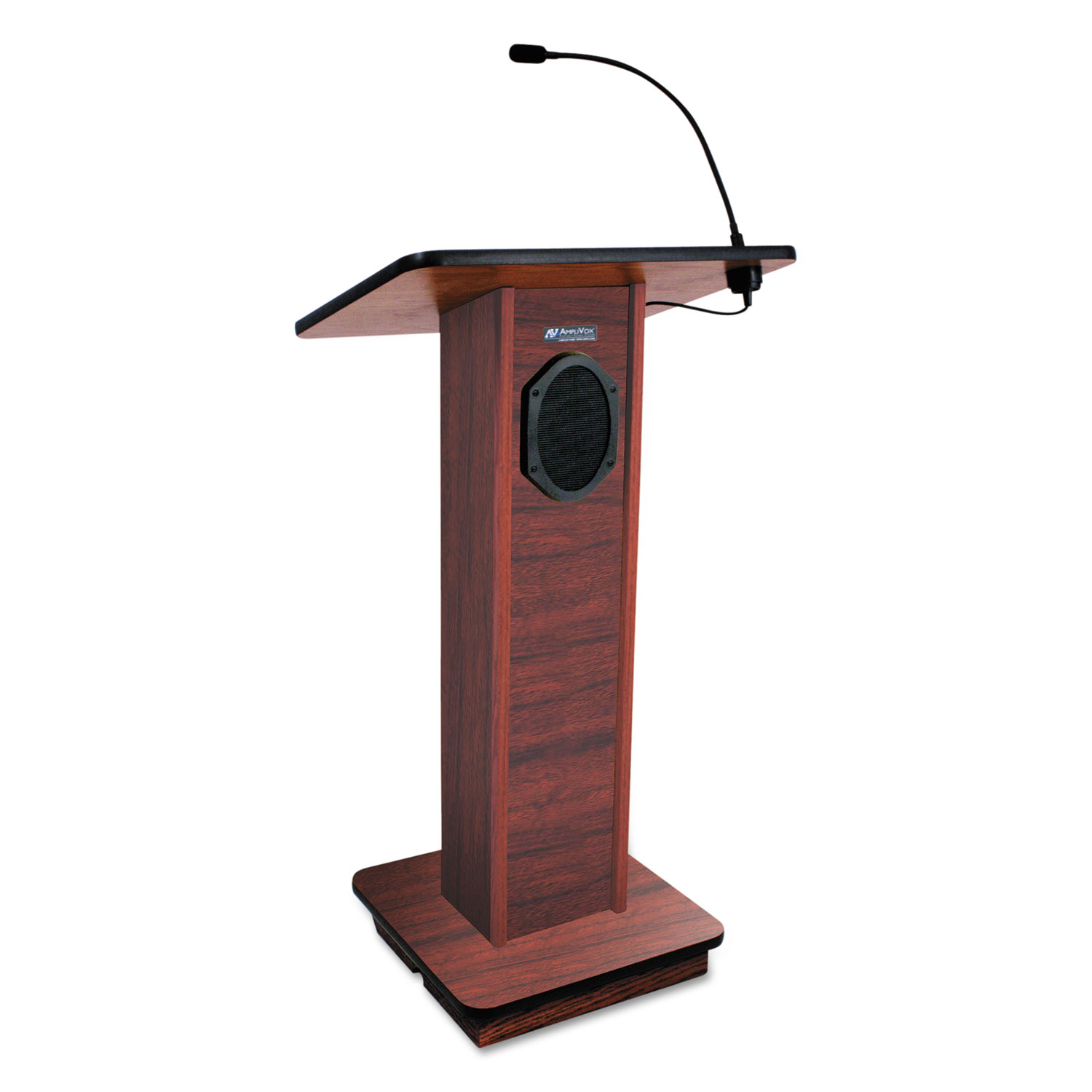  AmpliVox S355-MH Elite Lecterns with Sound System, 24w x 18d x 44h, Mahogany (APLS355MH) 