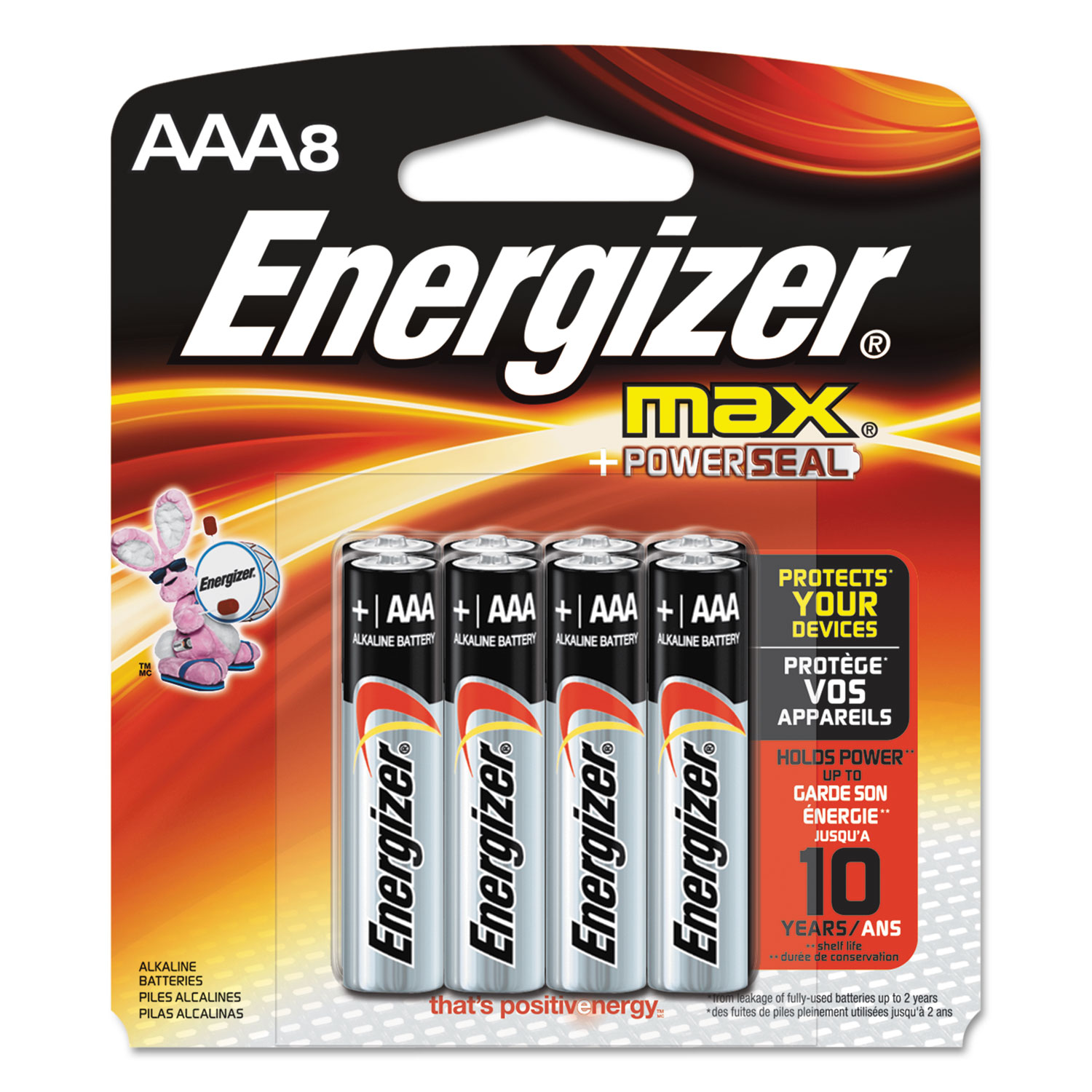 MAX Alkaline Batteries, AAA, 8 Batteries/Pack