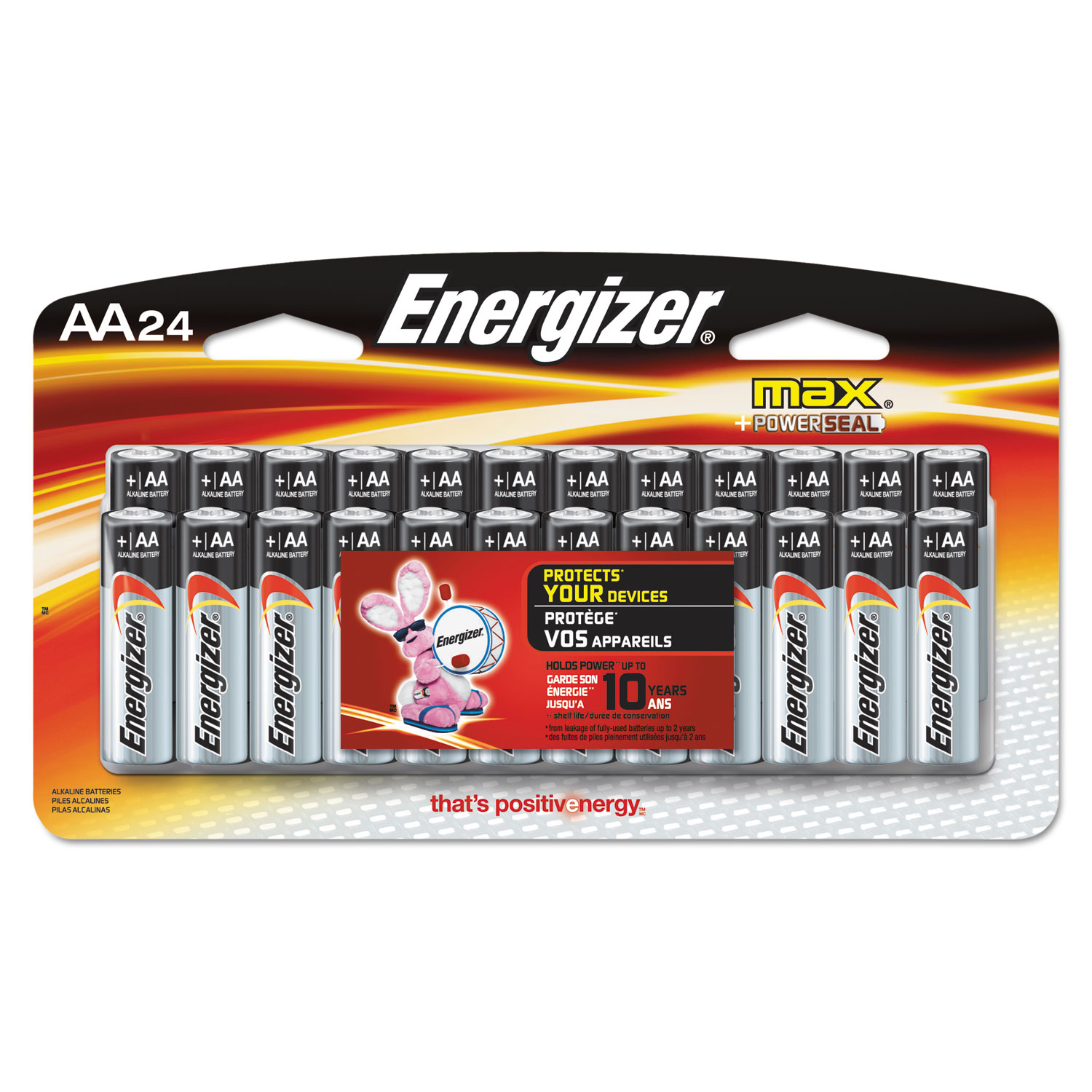 MAX Alkaline Batteries, AA, 24 Batteries/Pack