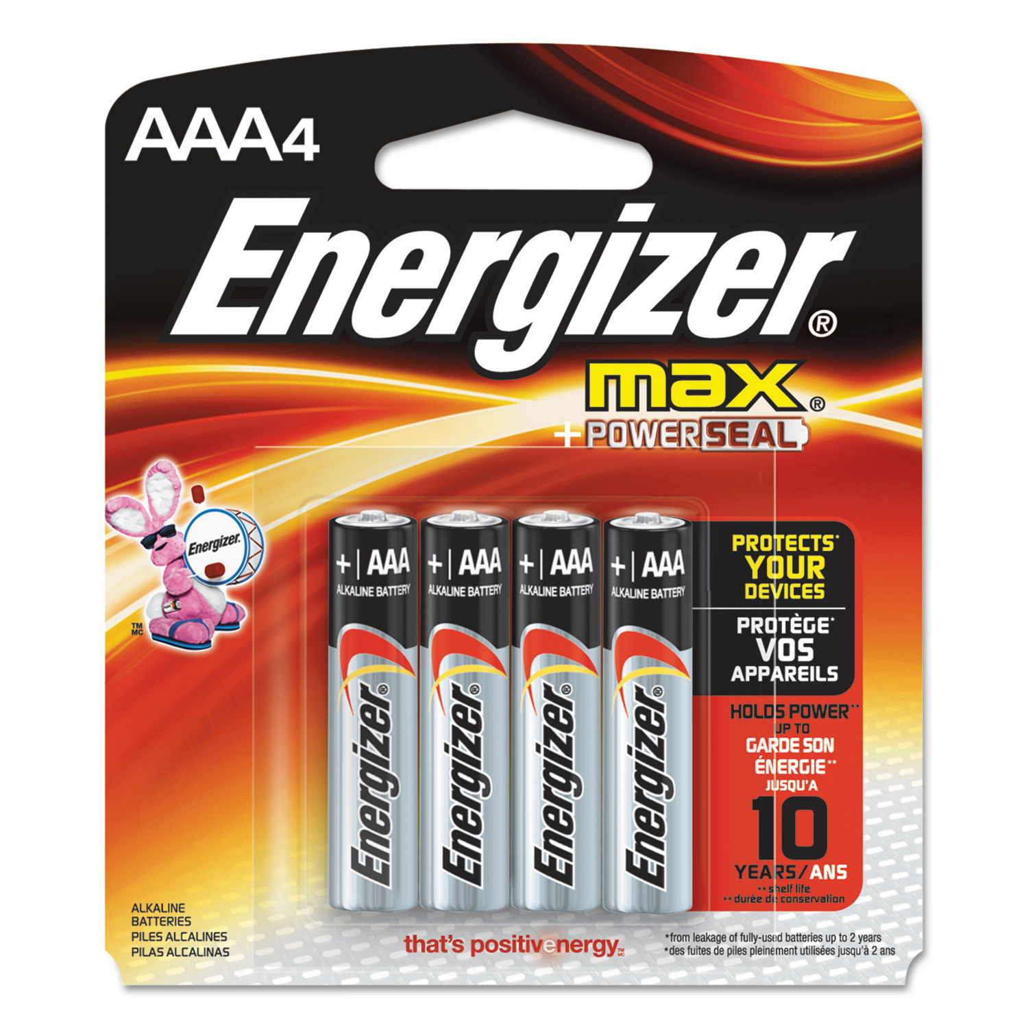 MAX Alkaline Batteries, AAA, 4 Batteries/Pack