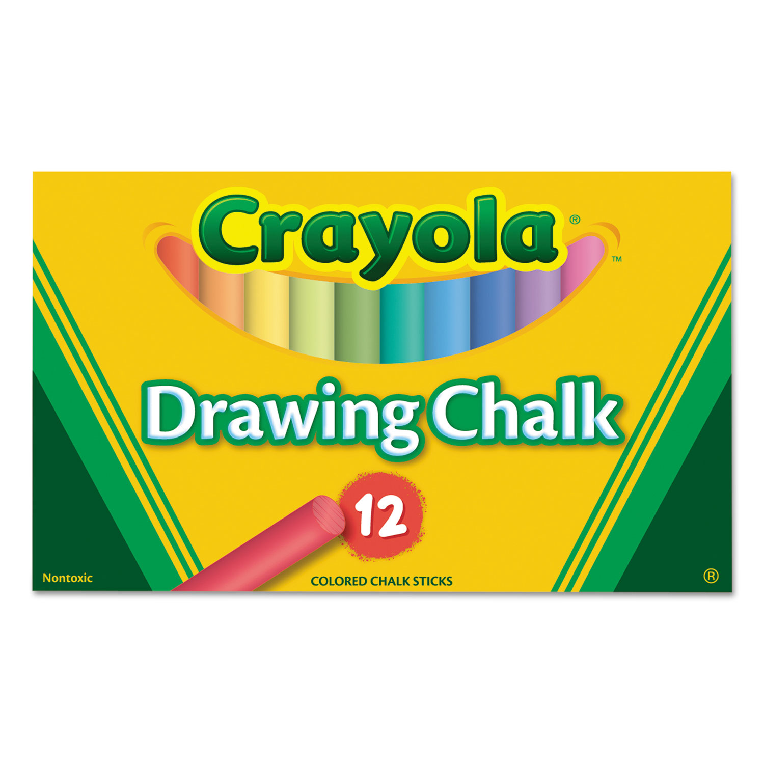  Crayola 510403 Colored Drawing Chalk, 12 Assorted Colors 12 Sticks/Set (CYO510403) 