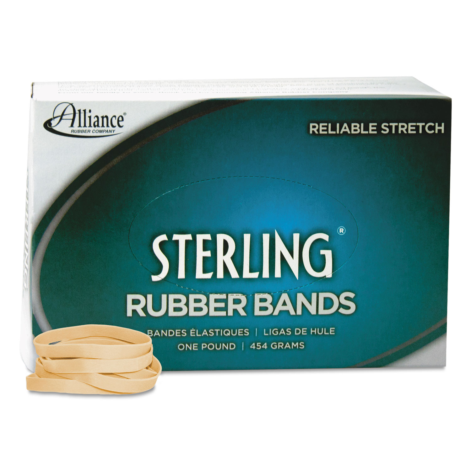 Sterling Rubber Bands Rubber Bands, 62, 2-1/2 x 1/4, 600 Bands/1lb Box