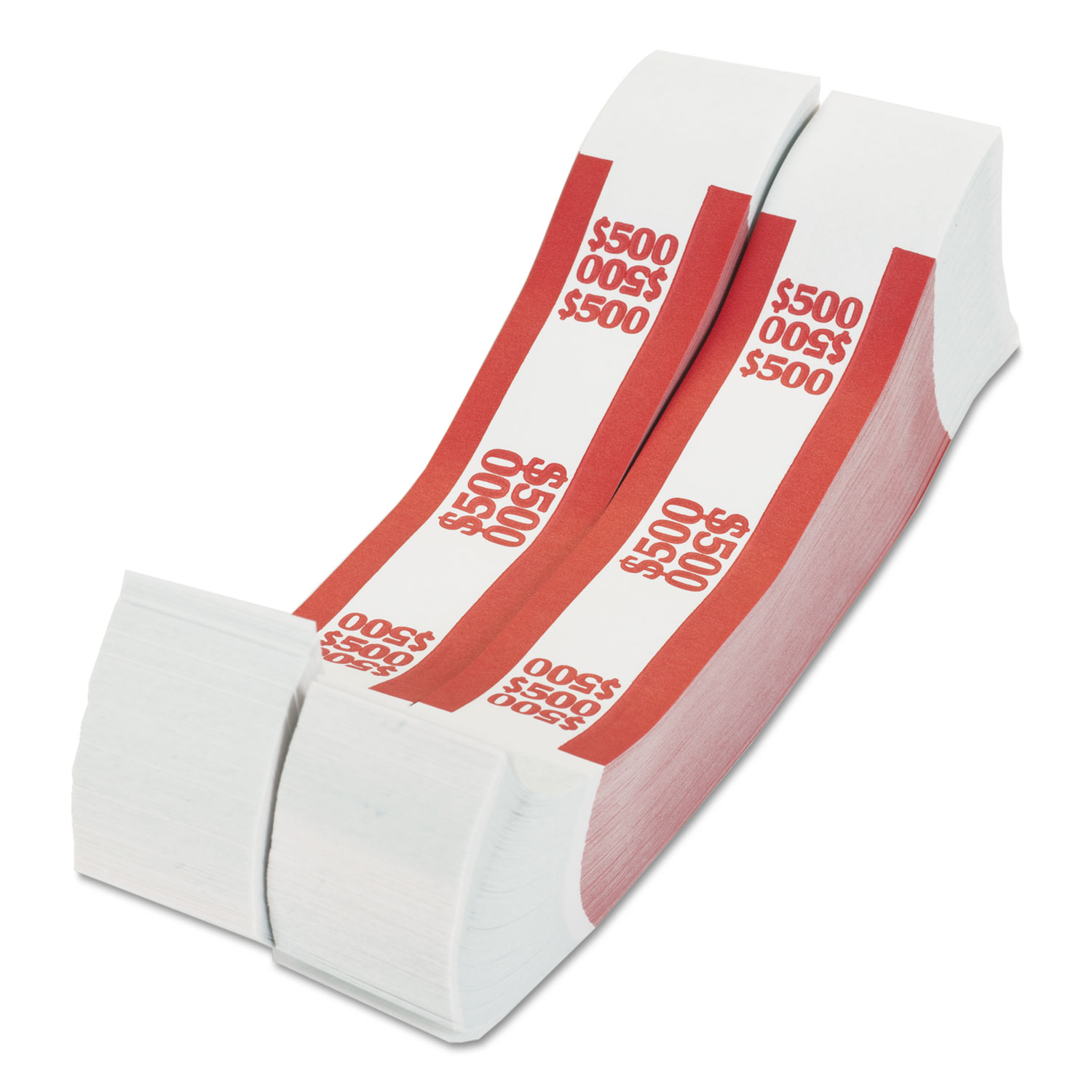 Currency Straps Red 500 In 5 Bills 1000 Bands Pack United