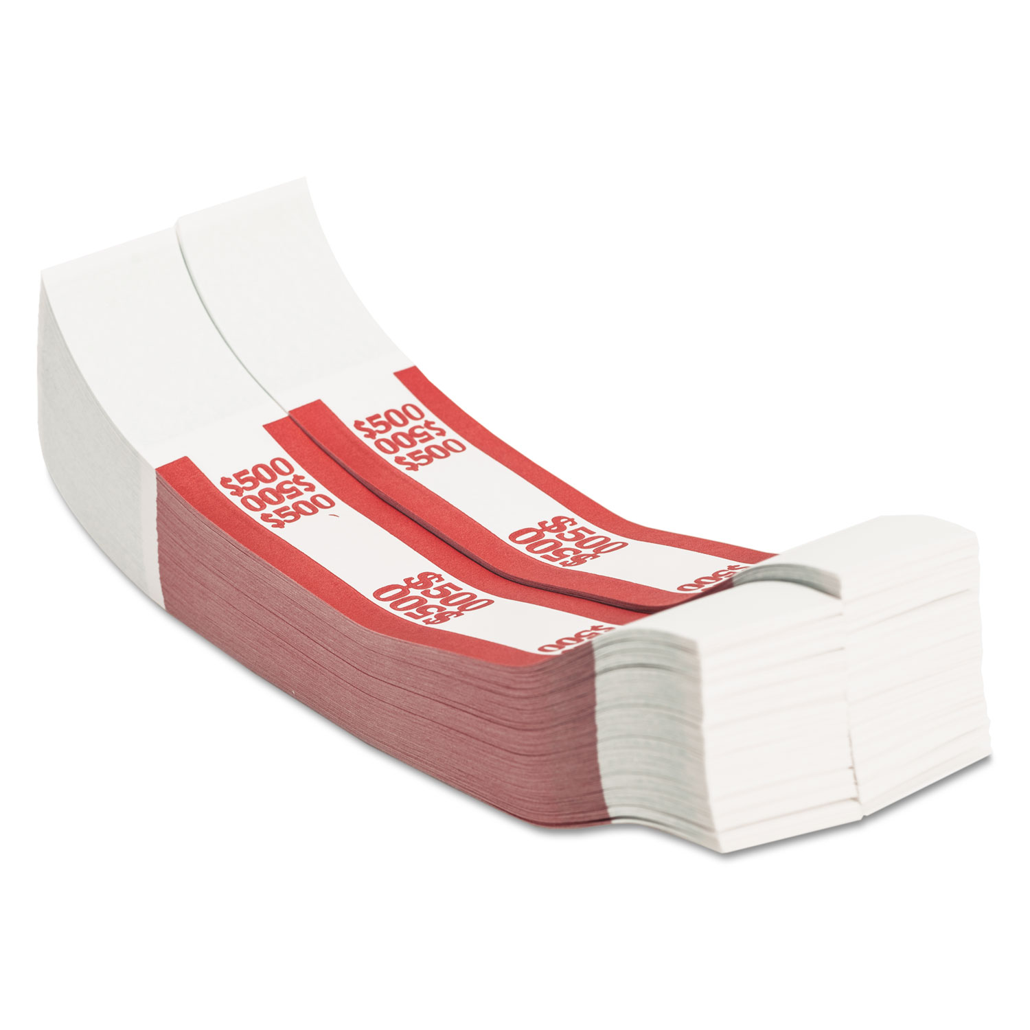 Currency Straps Red 500 In 5 Bills 1000 Bands Pack National