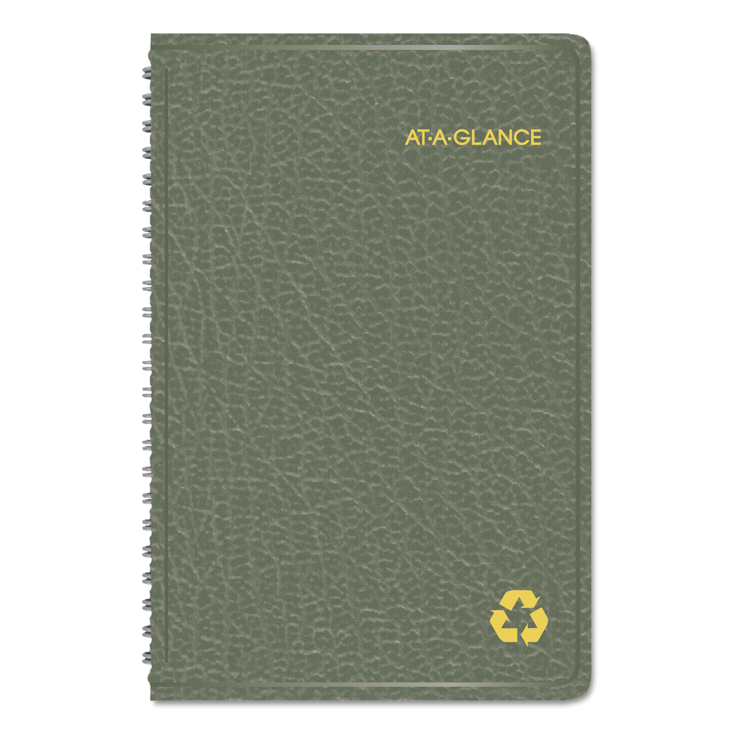 Recycled Weekly/Monthly Appointment Book, 4 7/8 x 8, Green, 2018