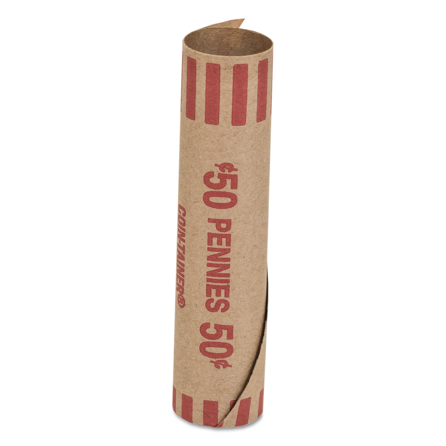 Preformed Tubular Coin Wrappers, Pennies, $.50, 1000 Wrappers/Box
