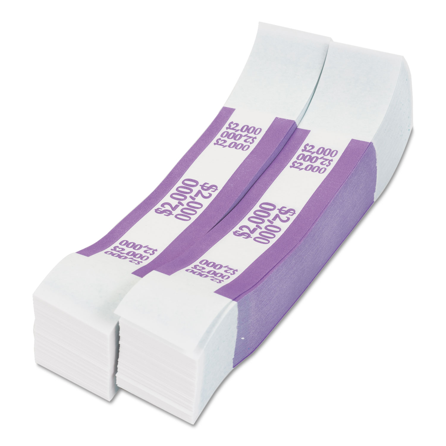 Coin-Tainer Currency Straps 2,000 in $20 Bills 1000 Bands/Pack Violet 