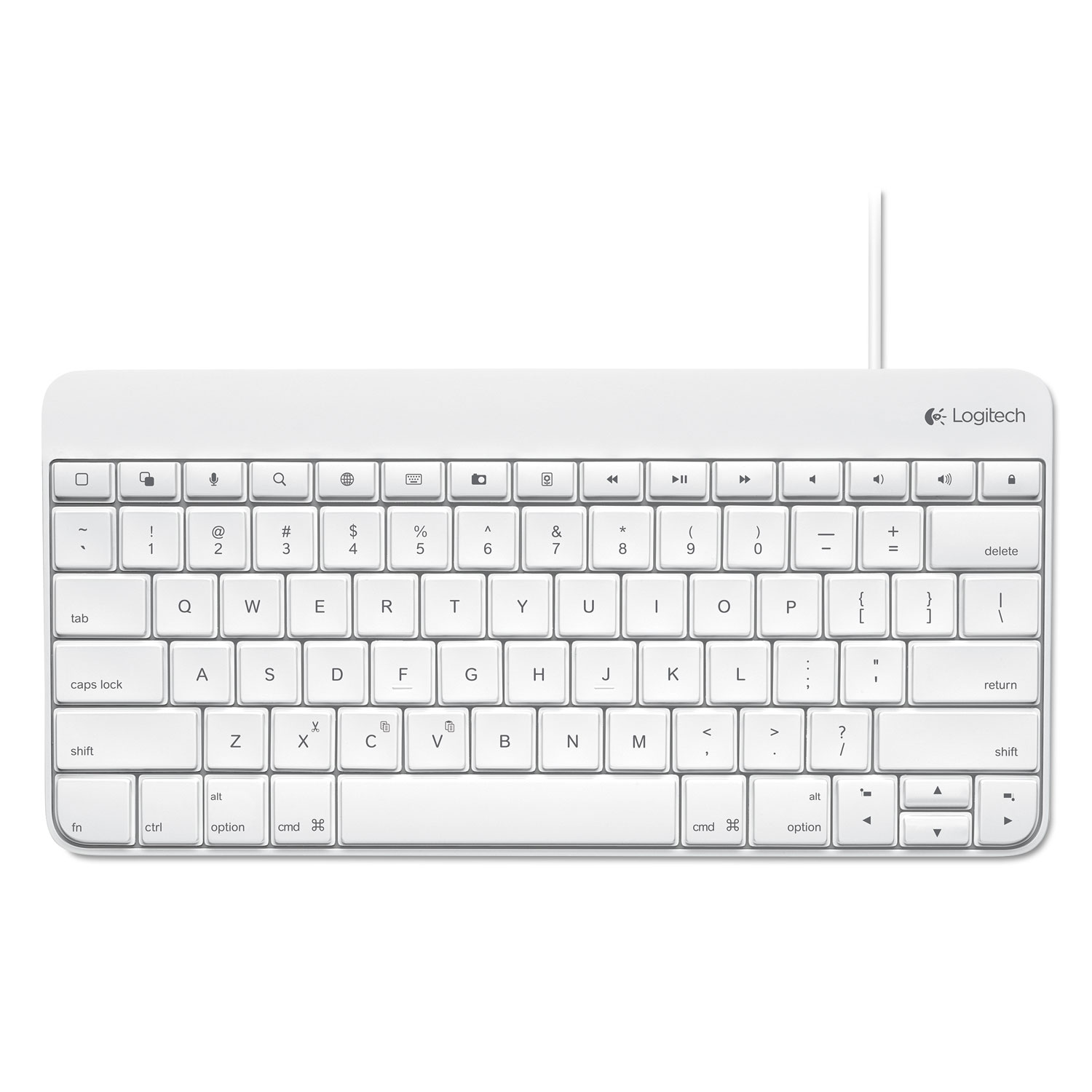 Wired Keyboard for iPad, Apple Lightning, White