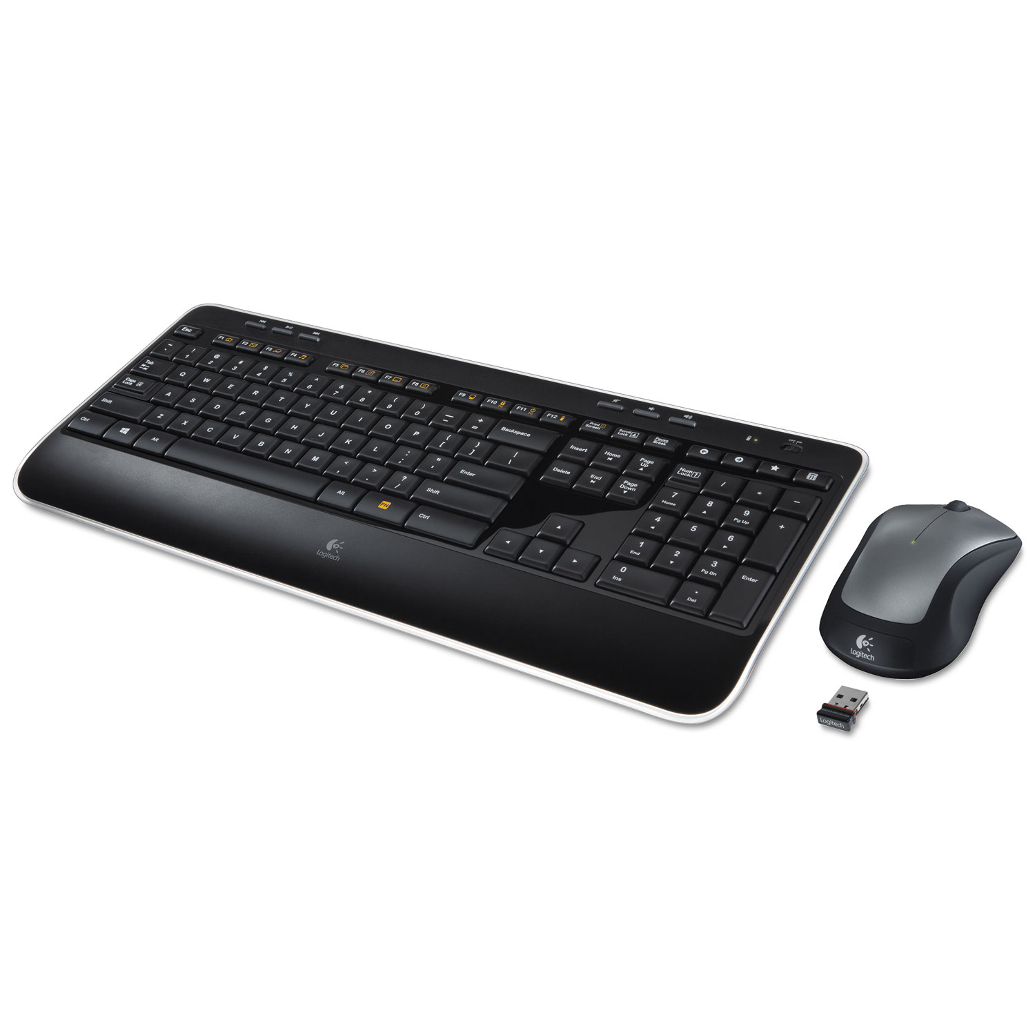 MK520 Wireless Desktop Set, Keyboard/Mouse, USB, Black