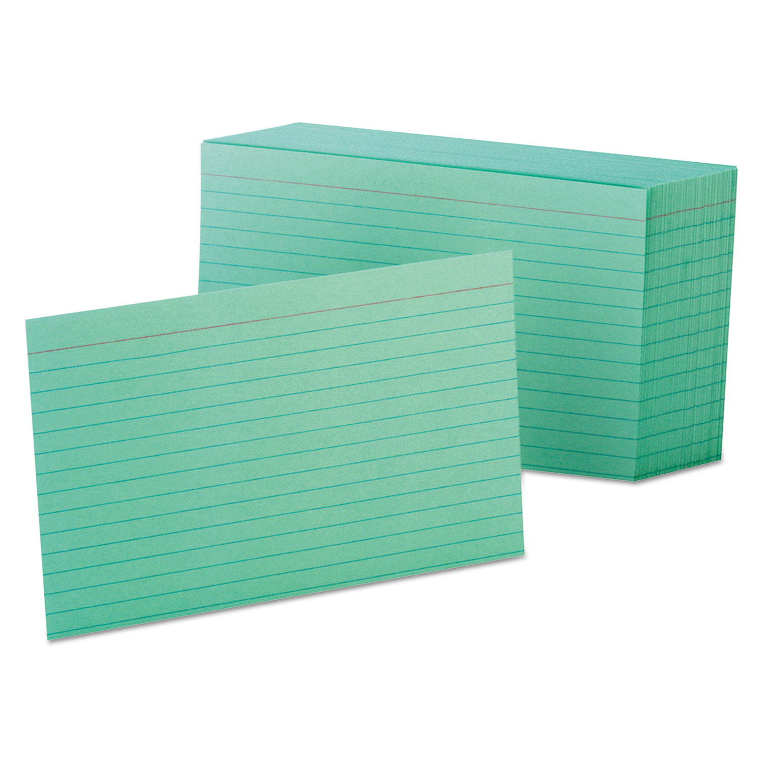  Oxford 7421 GRE Ruled Index Cards, 4 x 6, Green, 100/Pack (OXF7421GRE) 