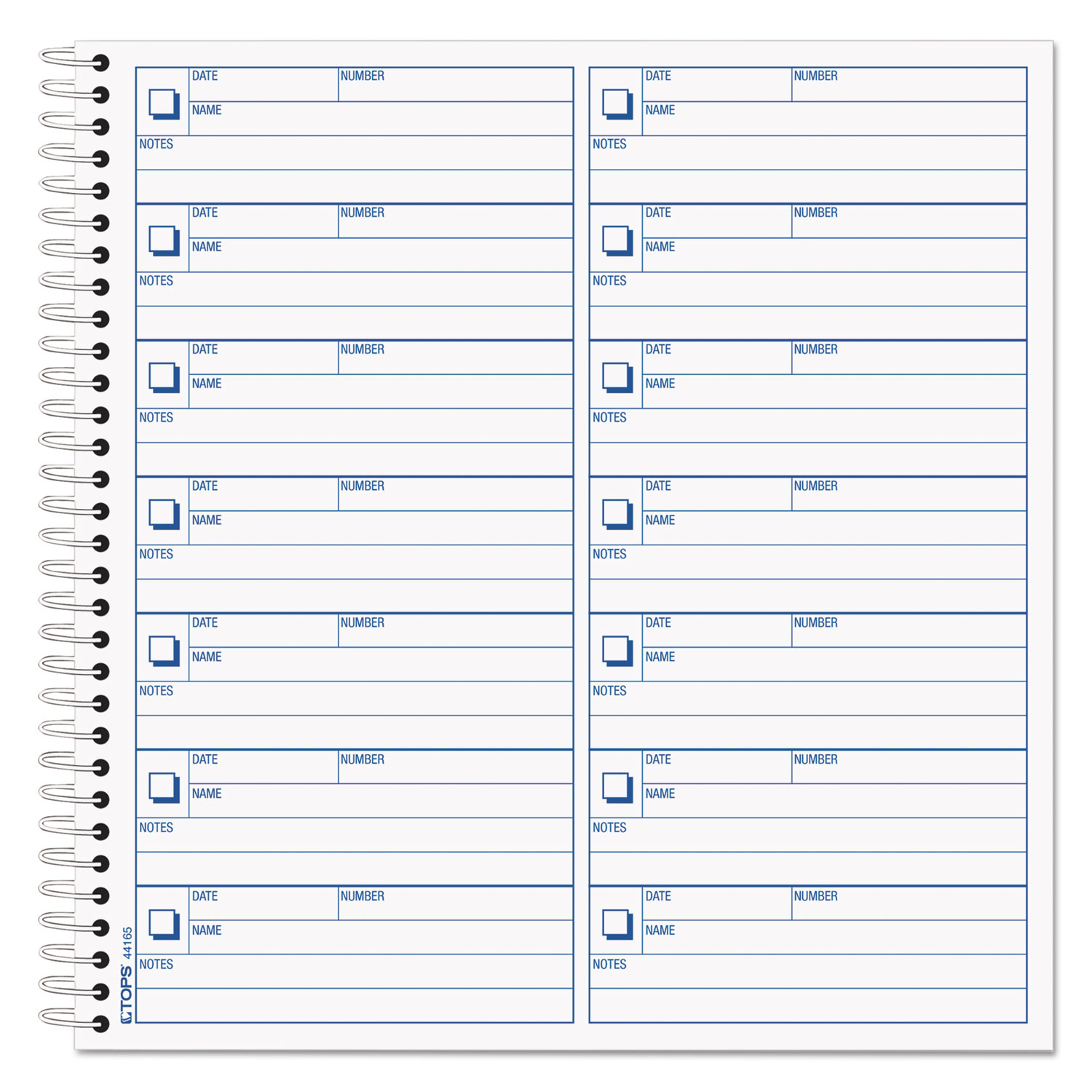  TOPS 44165 Voice Mail Log Book, 8 1/2 X 8-1/4, 1,400-Message Book (TOP44165) 