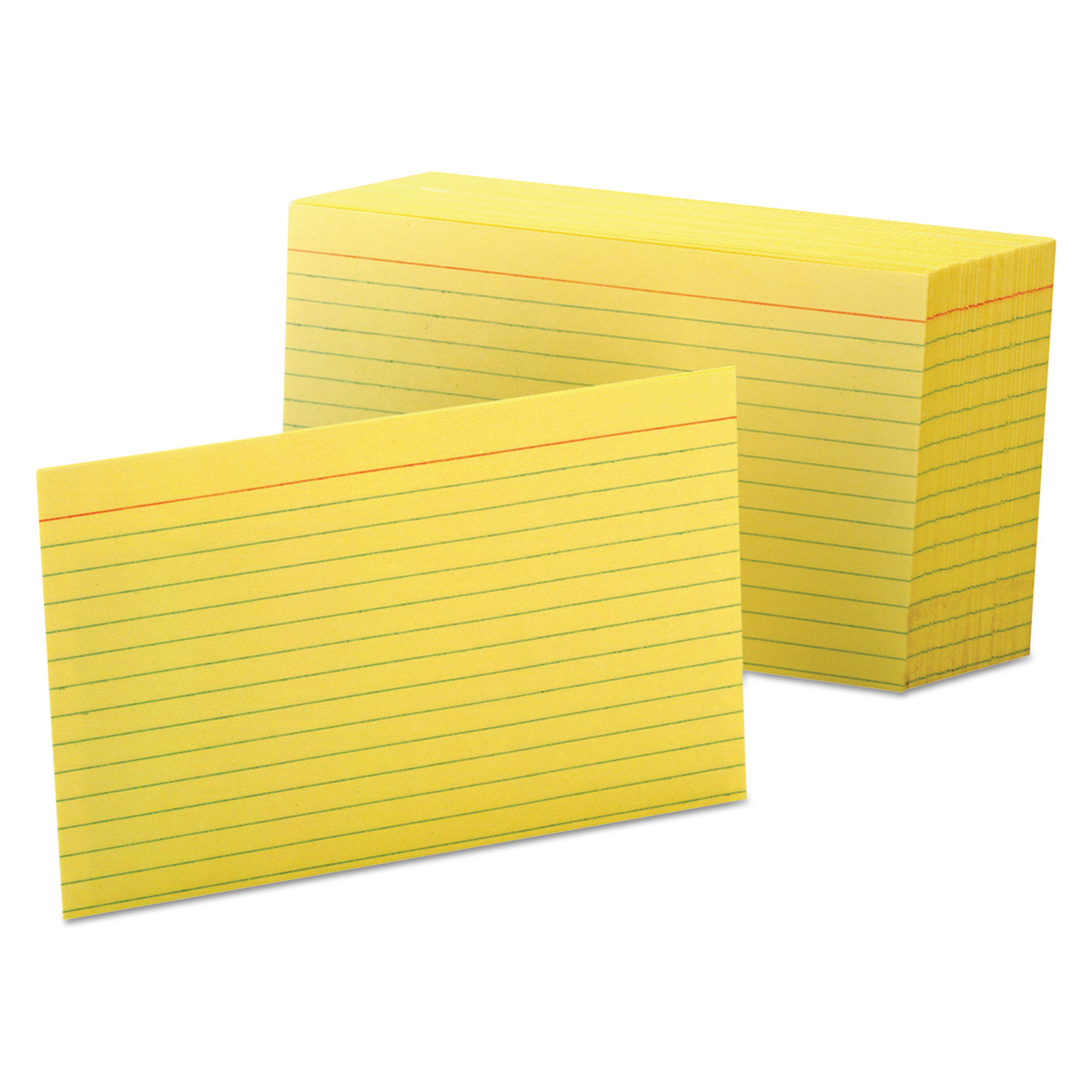  Oxford 7421 CAN Ruled Index Cards, 4 x 6, Canary, 100/Pack (OXF7421CAN) 