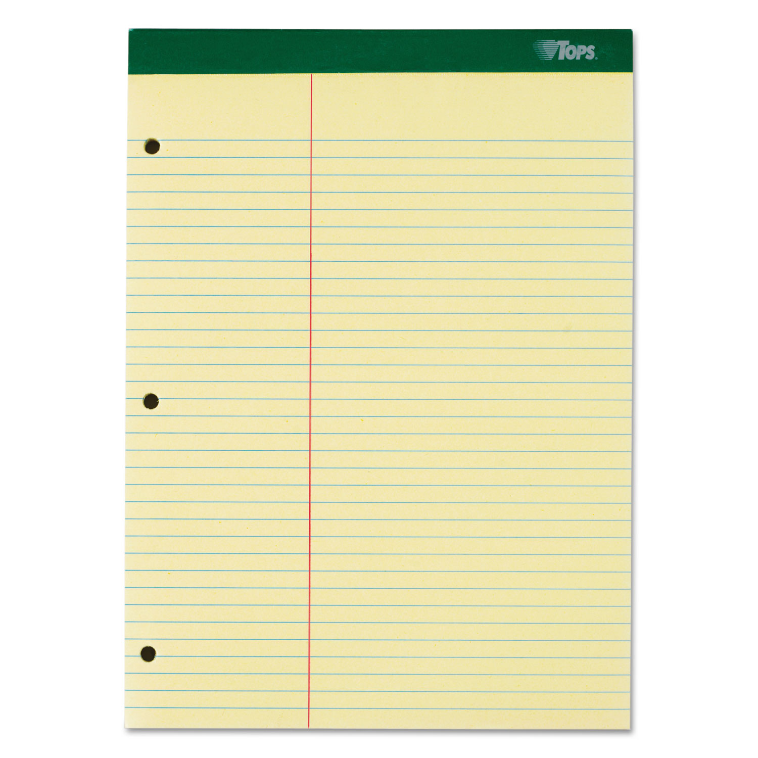  TOPS 63394 Double Docket Ruled Pads, Pitman Rule, 8.5 x 11.75, Canary, 100 Sheets (TOP63394) 