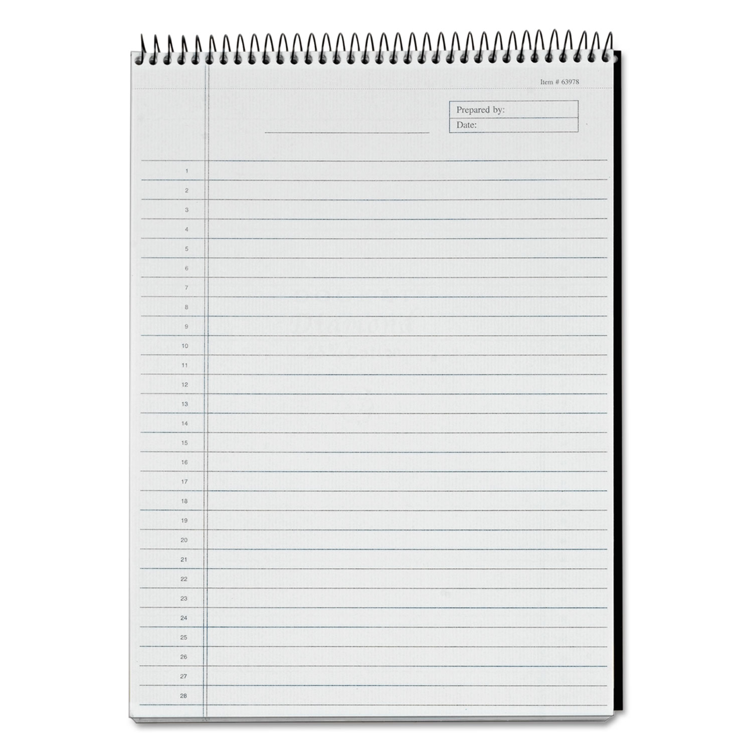  TOPS 63978 Docket Diamond Top-Wire Planning Pad, Wide/Legal Rule, Black, 8.5 x 11.75, 60 Sheets (TOP63978) 