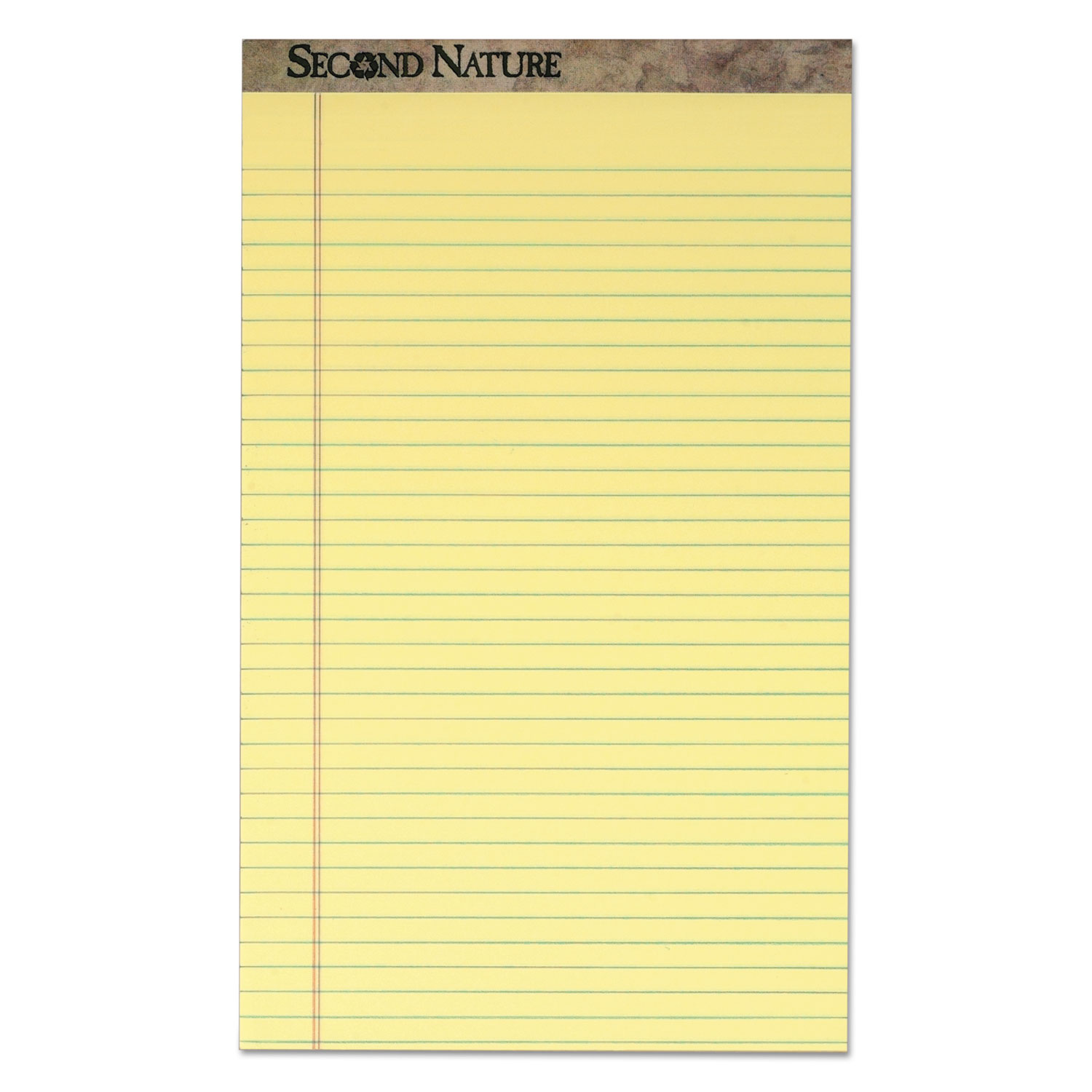  TOPS 74920 Second Nature Recycled Pads, Wide/Legal Rule, 8.5 x 14, Canary, 50 Sheets, Dozen (TOP74920) 