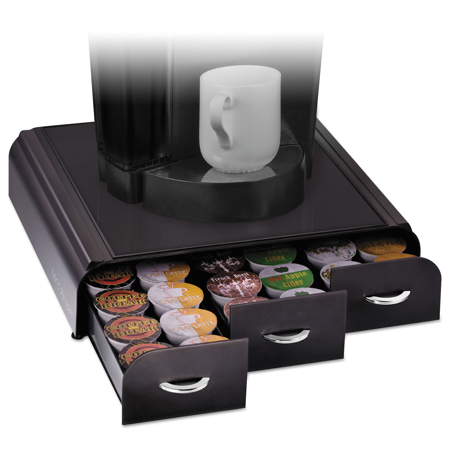  Mind Reader TRY3PC-BLK Anchor 36 Capacity Coffee Pod Drawer, 13 23/50 x 12 87/100 x 2 18/25 (EMSTRY01BLK) 