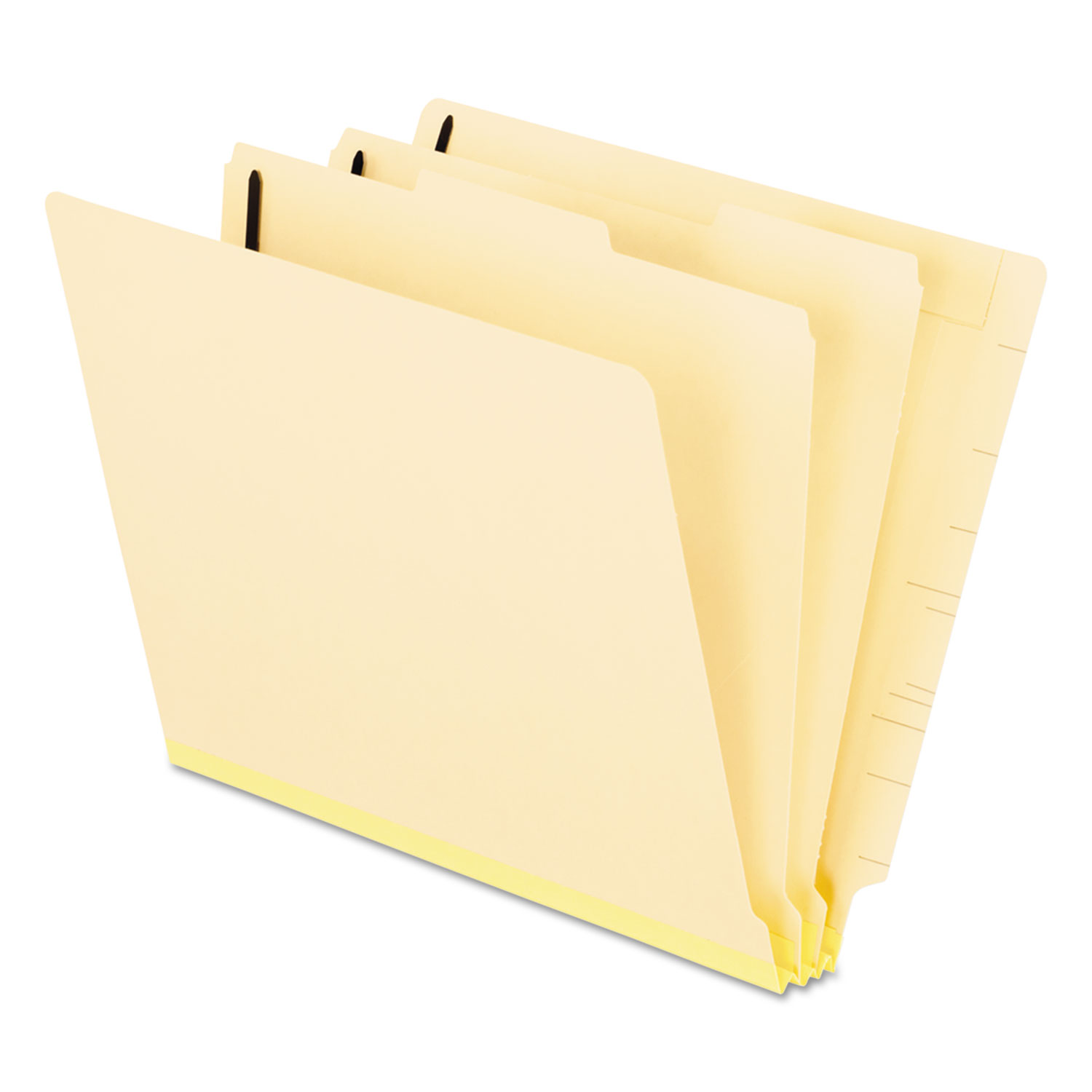 Manila End Tab Classification Folders, 2 Dividers/Six-Section, Letter, 10/Box