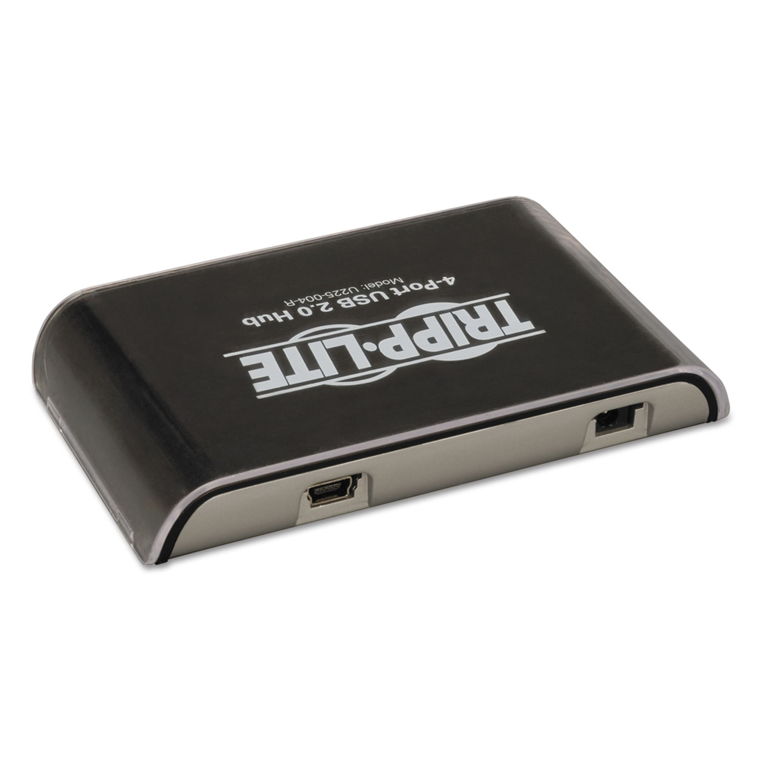 4-Port USB Mini Hub, Black/Silver