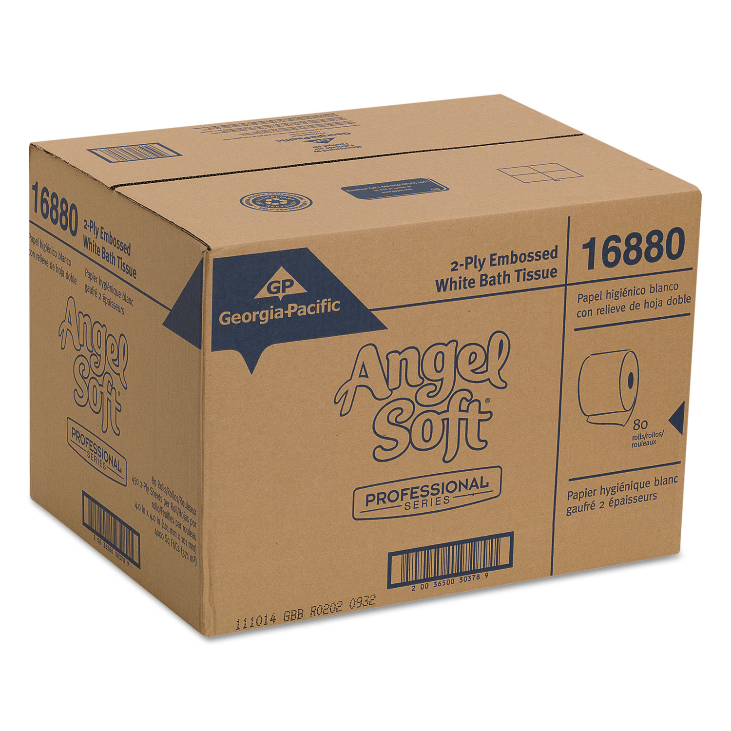 Angel Soft ps Premium Bathroom Tissue, 450 Sheets/Roll, 80 Rolls/Carton